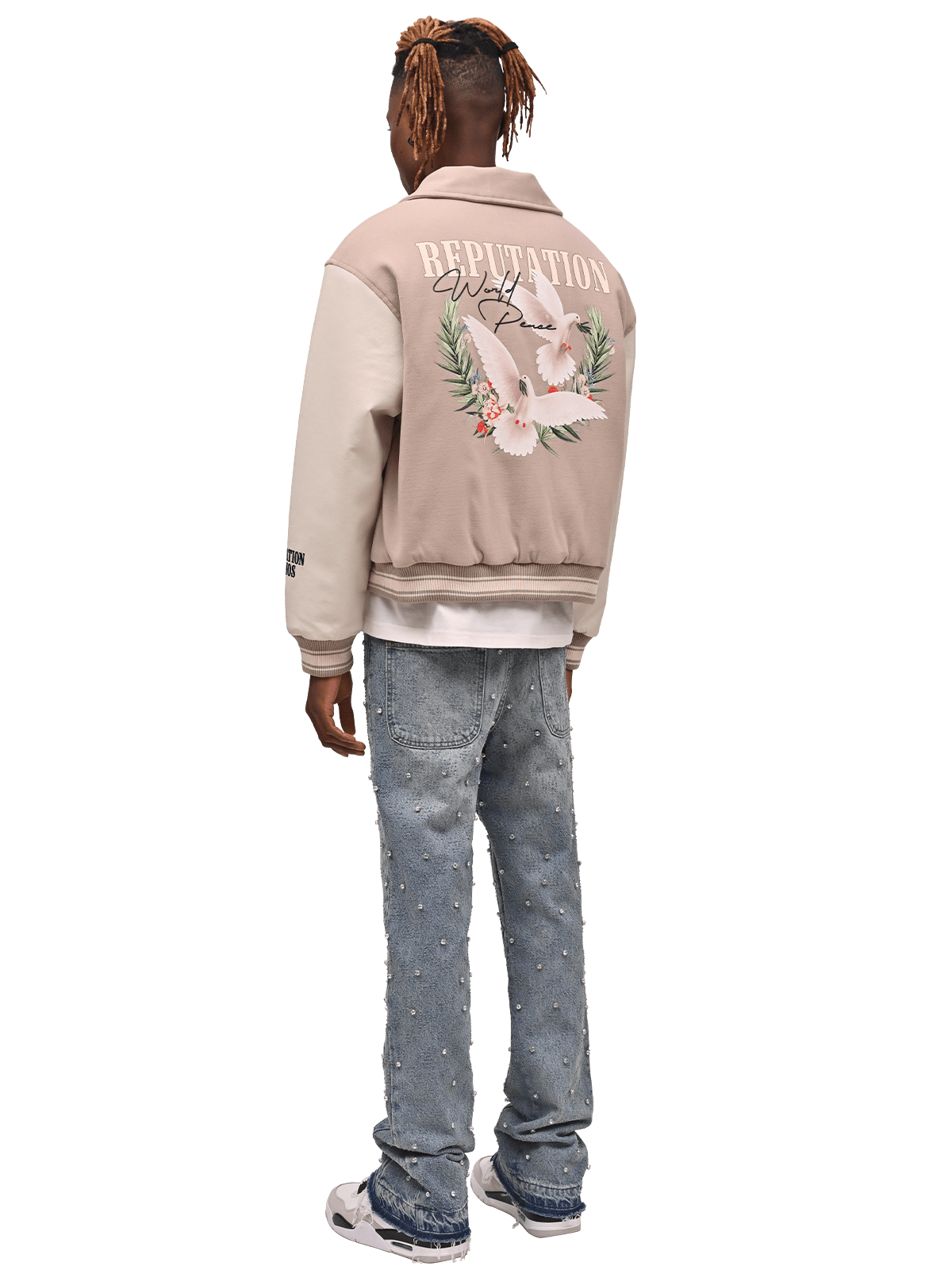 World Peace Varsity Jacket - Taupe