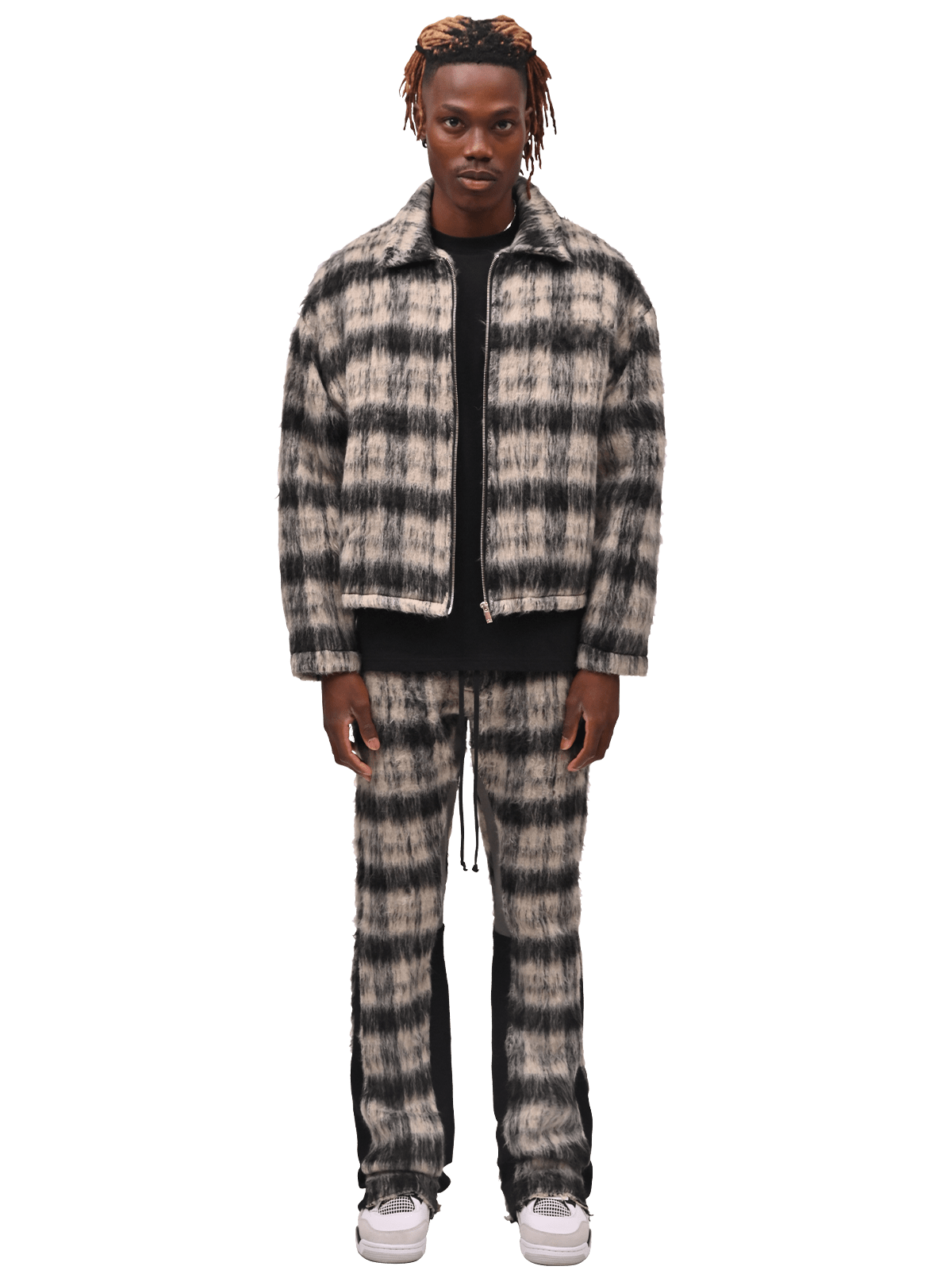 Mohair Flare Sweatpants - Black