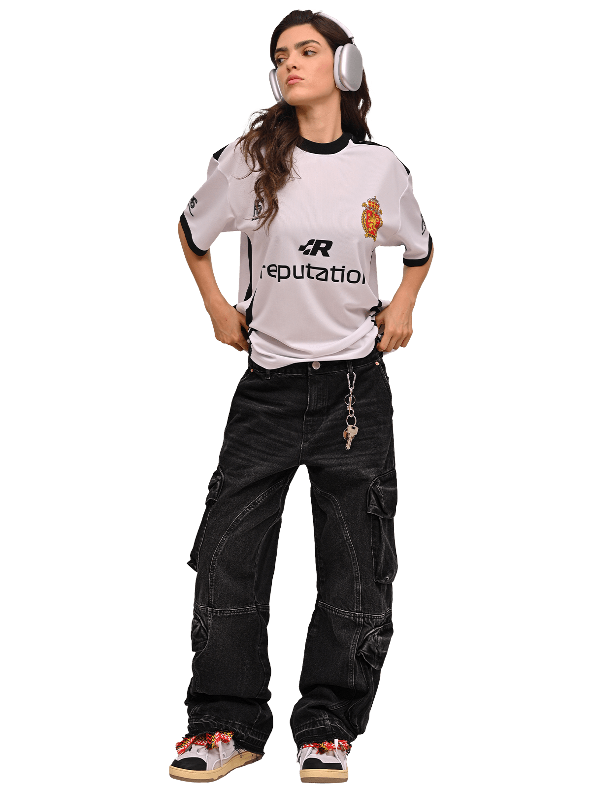 Baggy Cargo Denim - Black