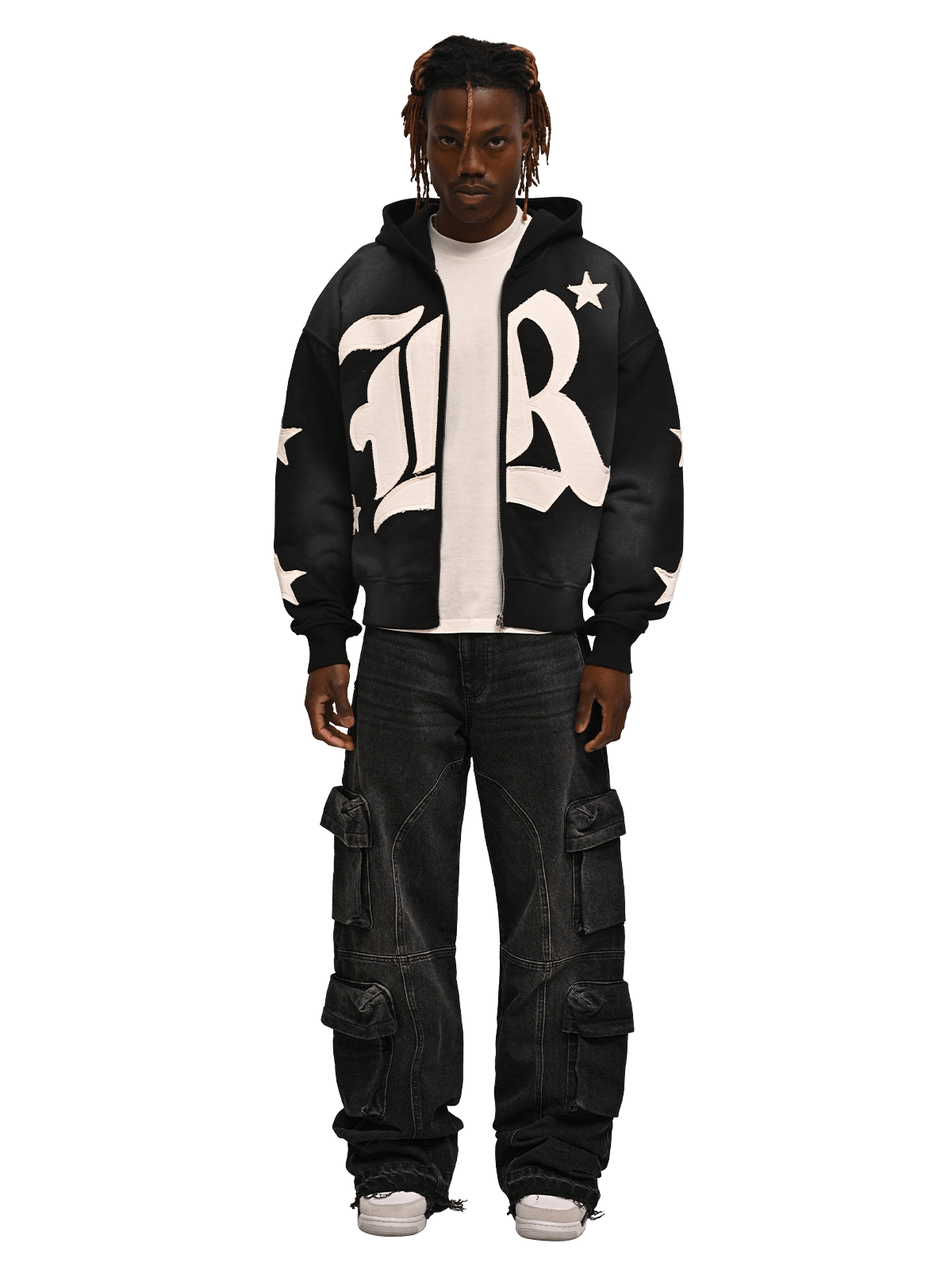 Baggy Cargo Denim - Black