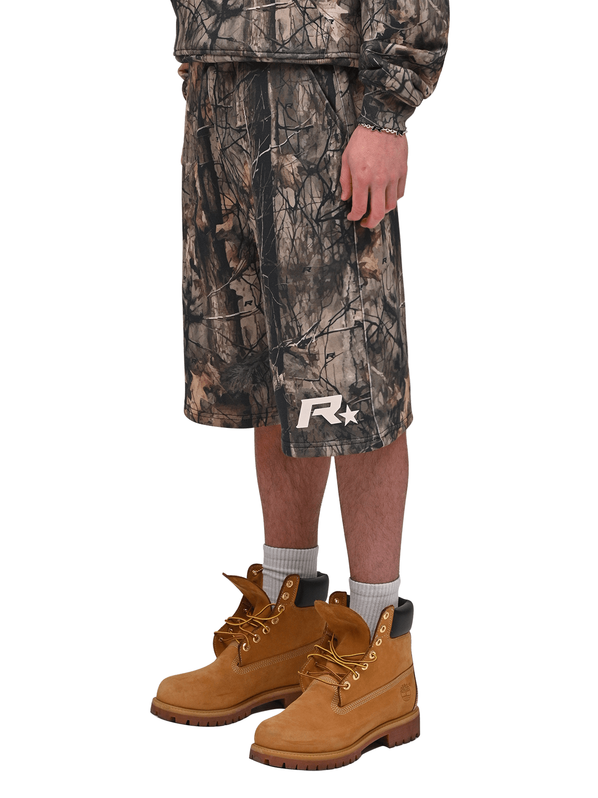 Baggy Jersey Shorts - Forest Camo