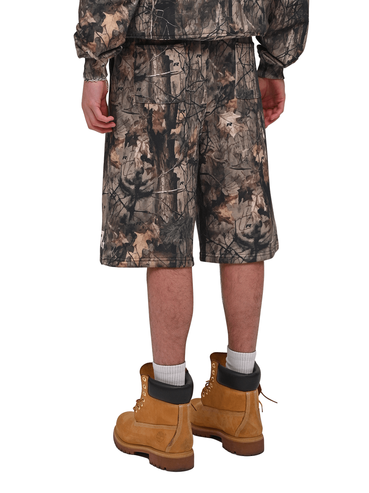 Baggy Jersey Shorts - Forest Camo