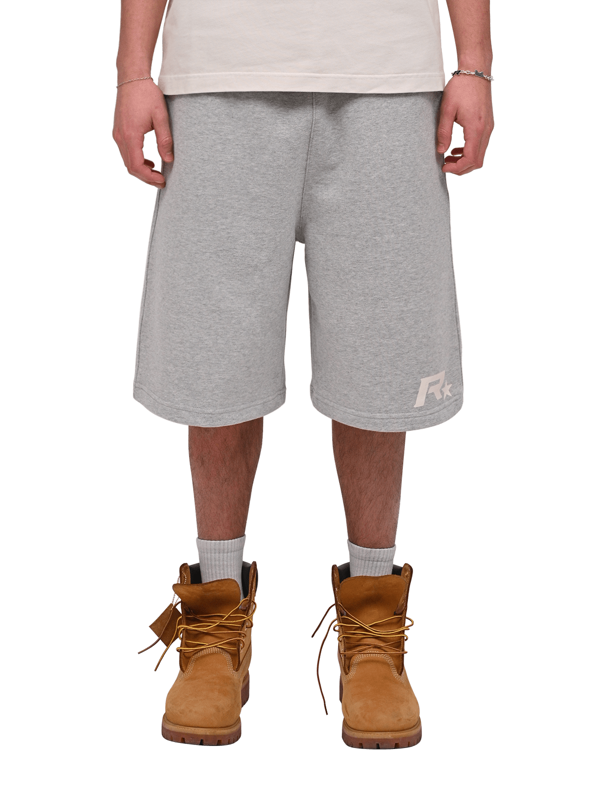 Baggy Jersey Shorts - Heather Grey