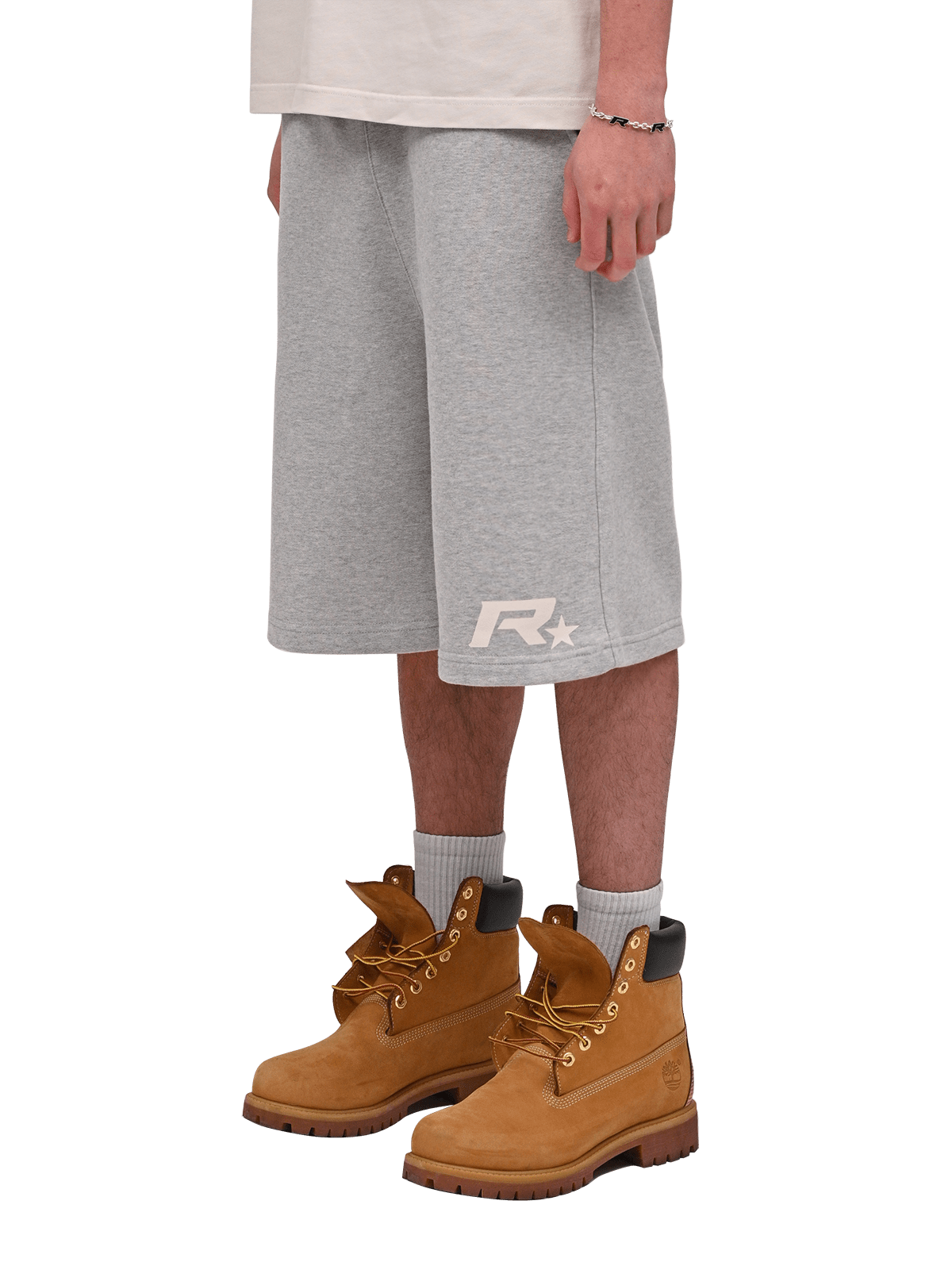 Baggy Jersey Shorts - Heather Grey