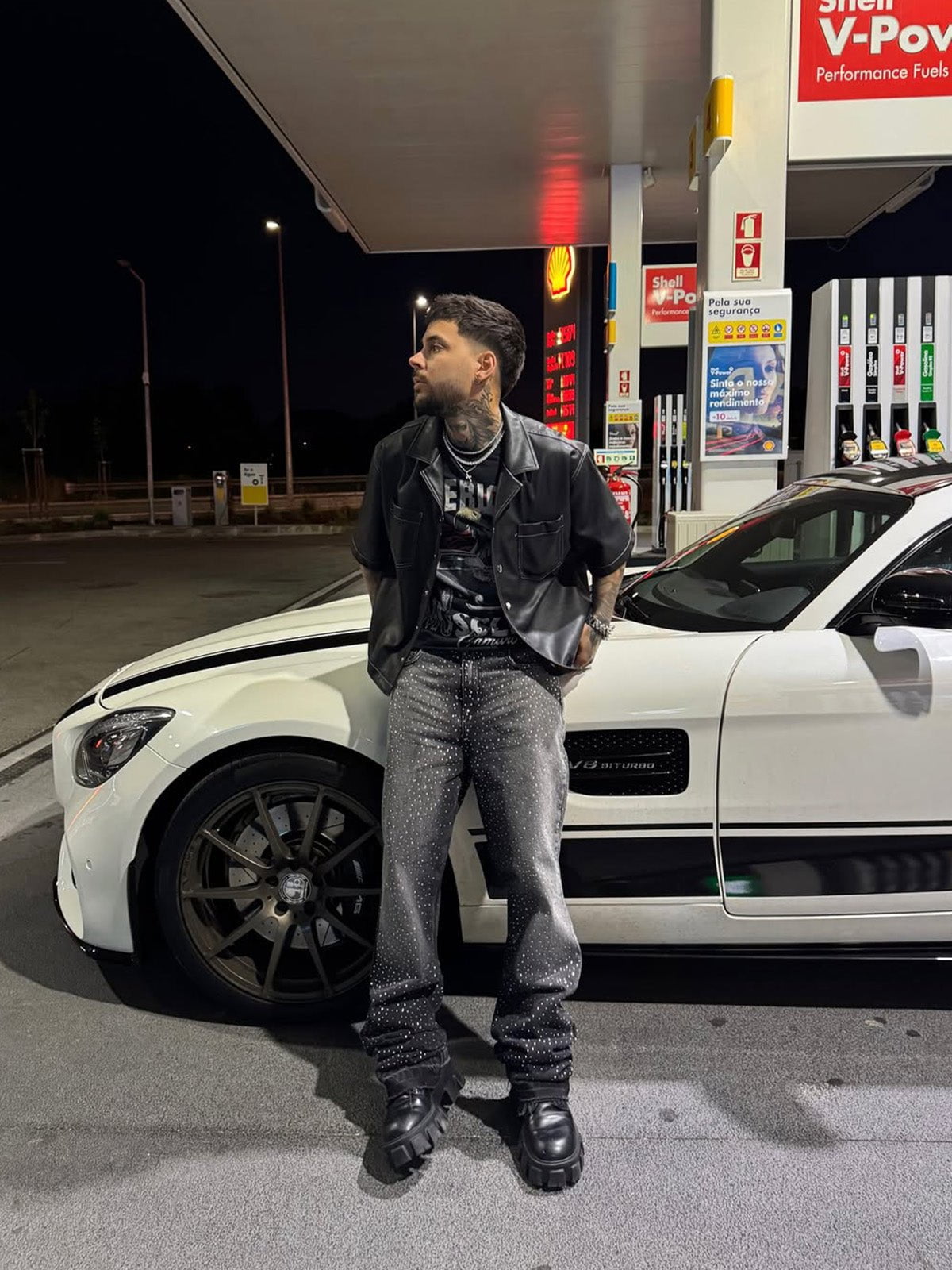 Crystal Flare Denim - Black