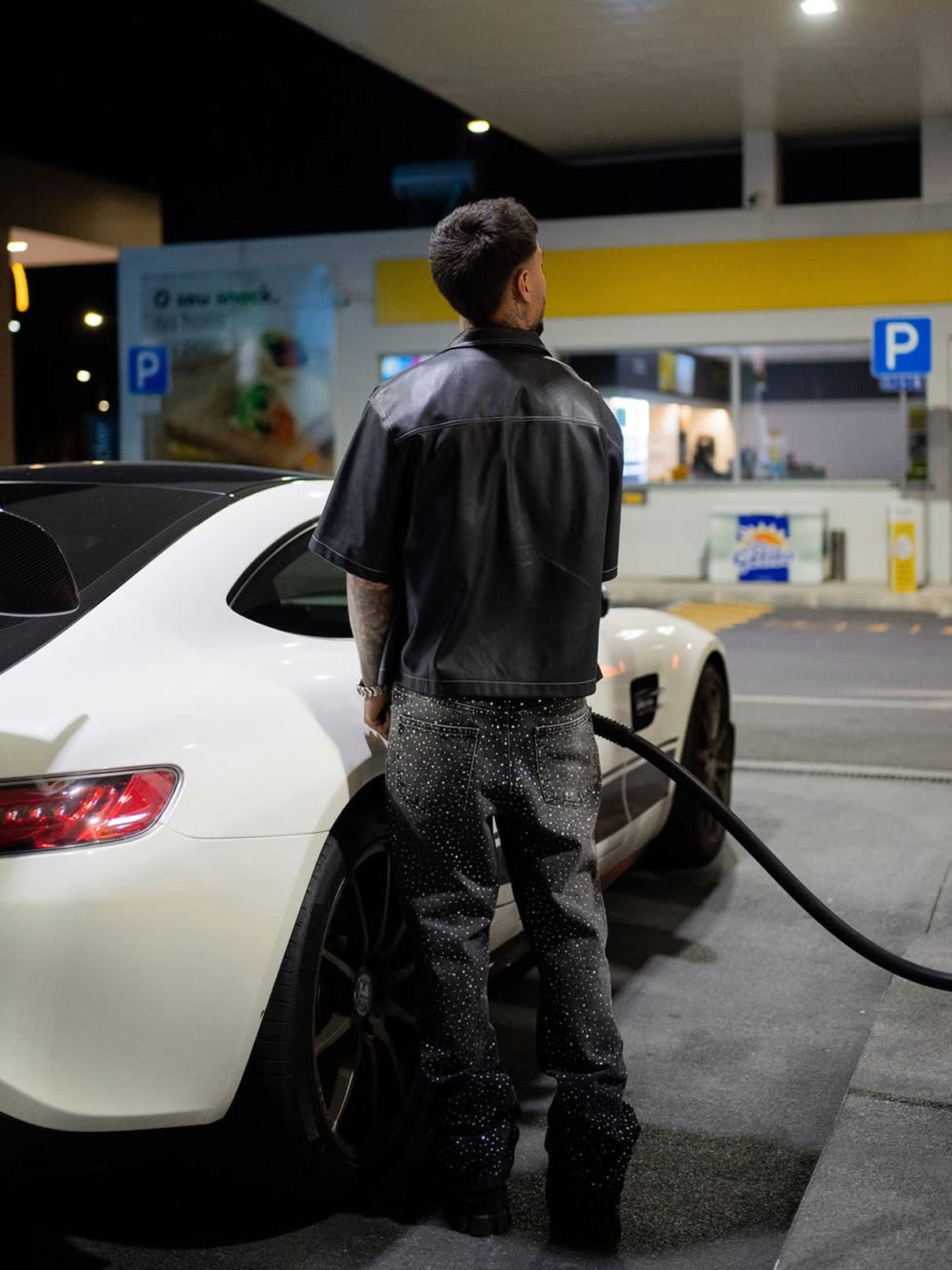 Crystal Flare Denim - Black