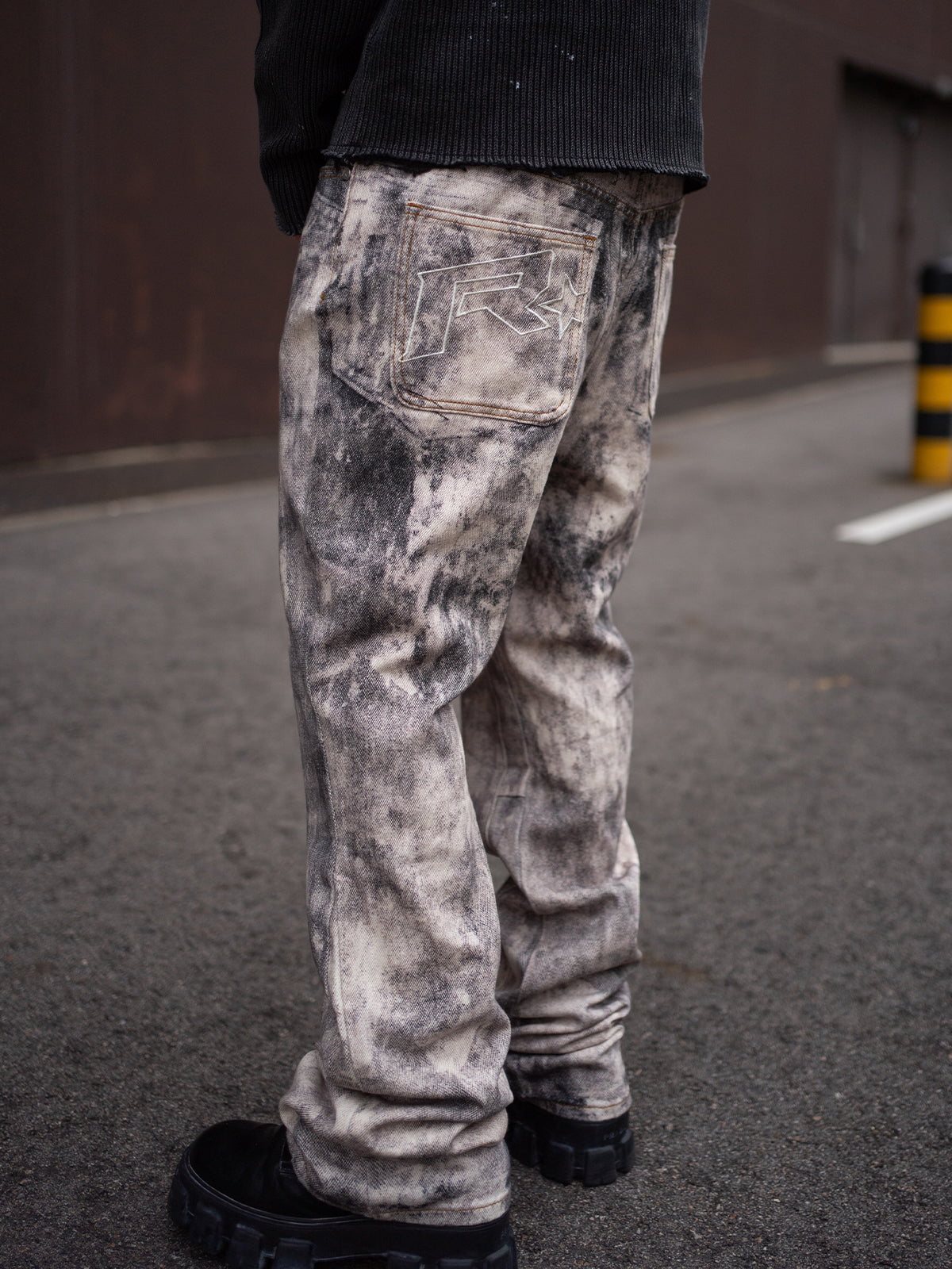 Acid Rinse Flare Denim