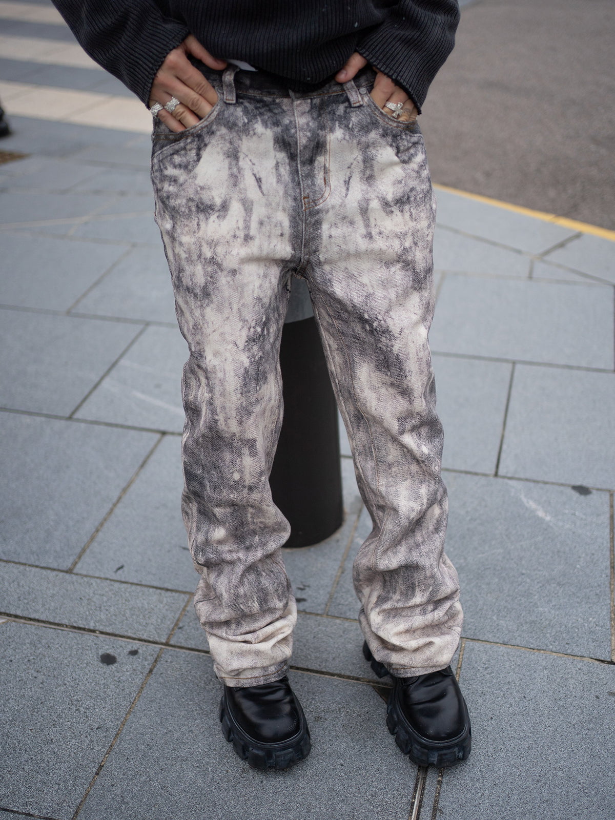 Acid Rinse Flare Denim