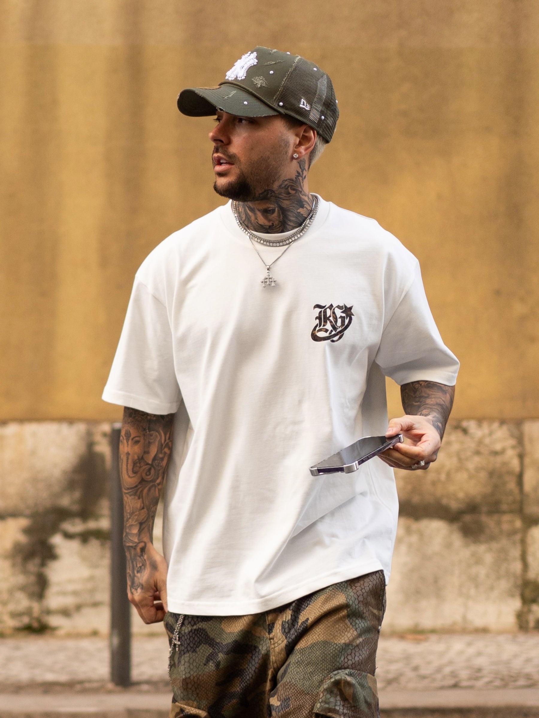 Gon x Reputation Combat Camo Tee - Cream