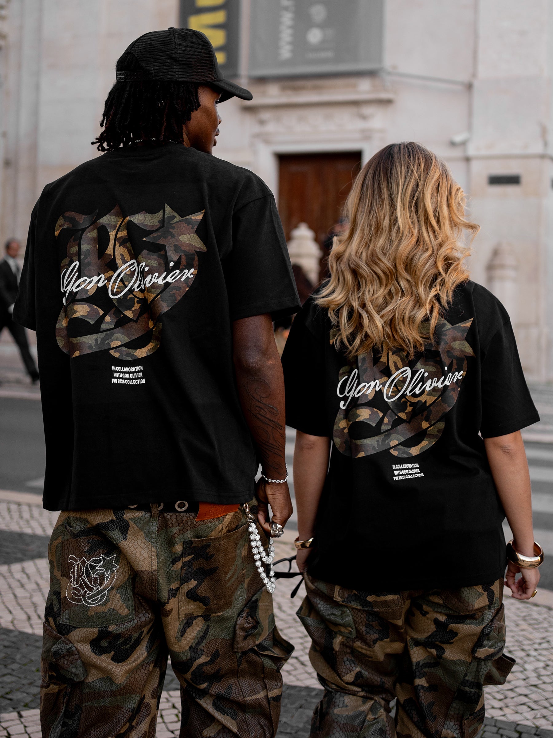 Gon x Reputation Combat Camo Tee - Black