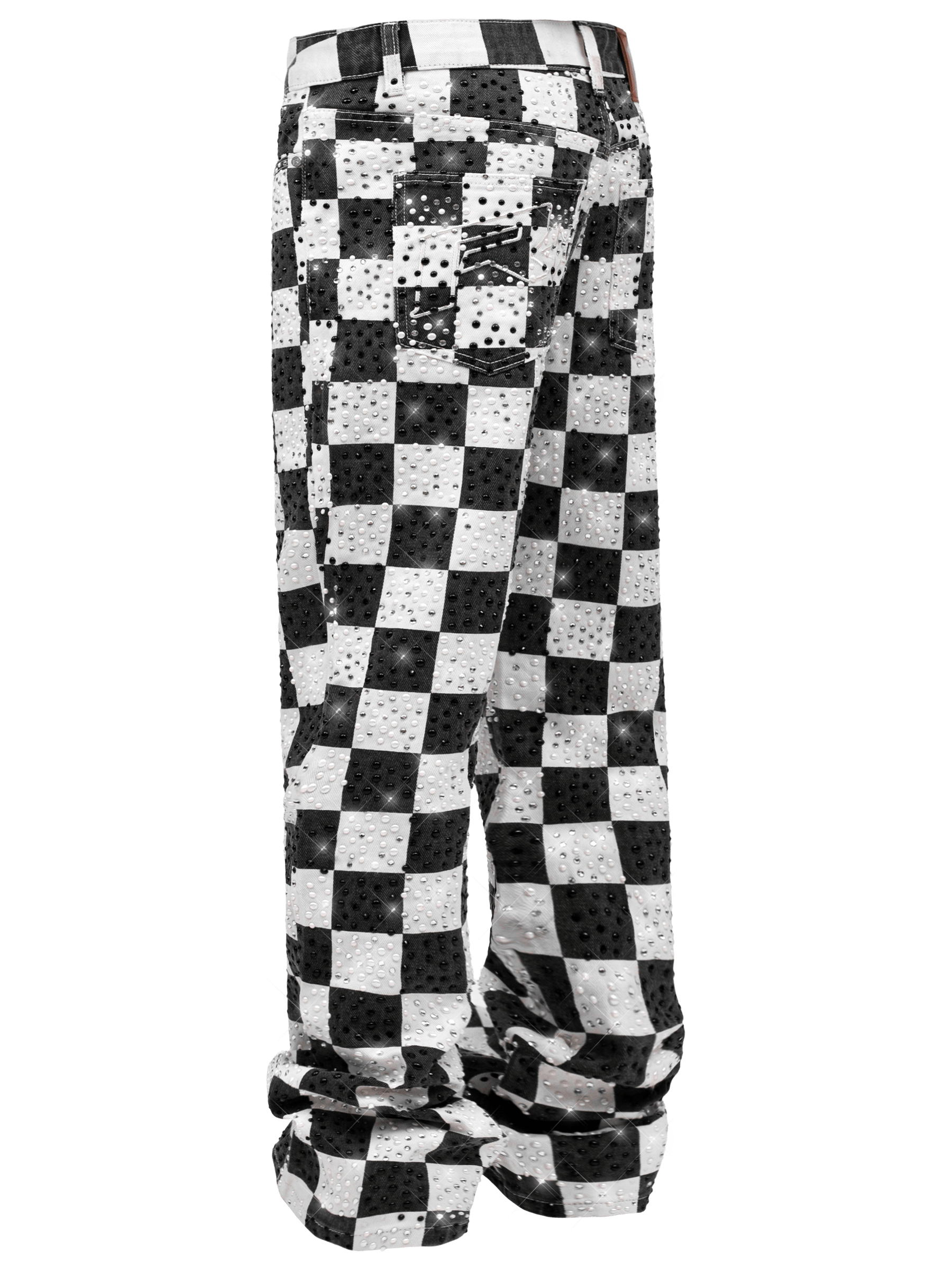 Diamond Checkered Denim