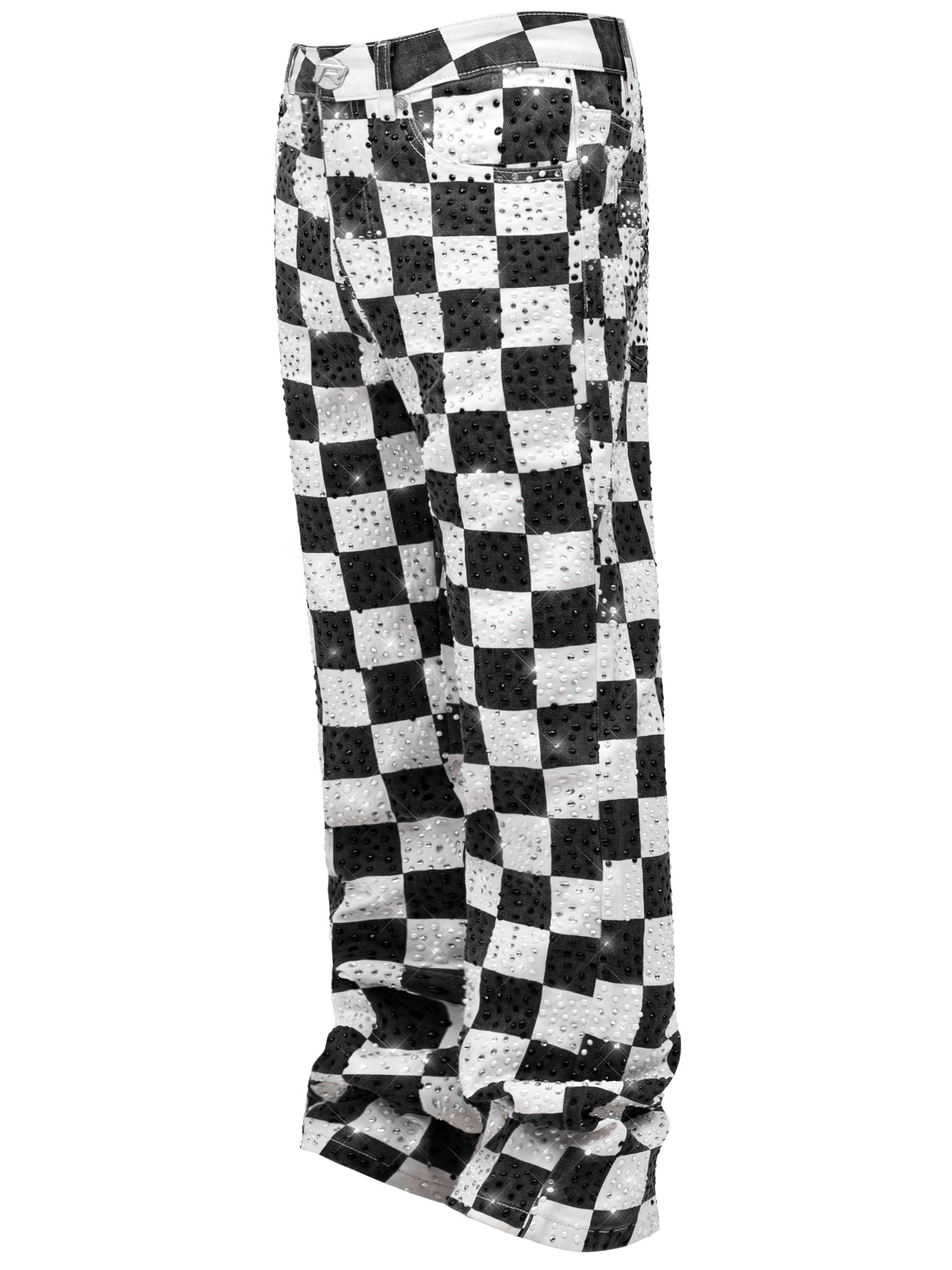 Diamond Checkered Denim