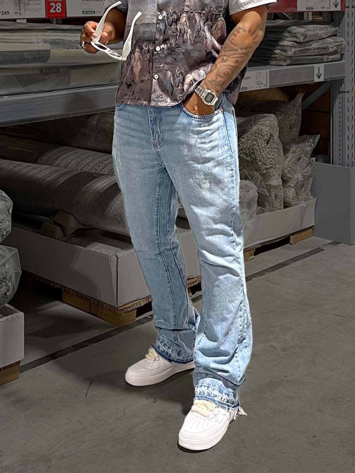 Flare Painters Denim - Light Stone