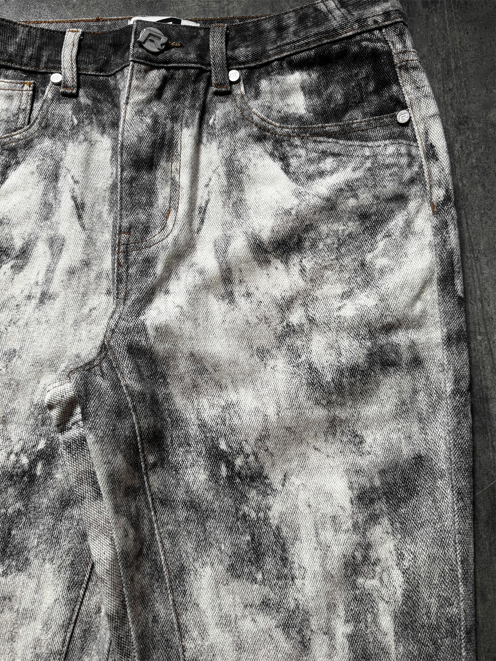 Acid Rinse Flare Denim