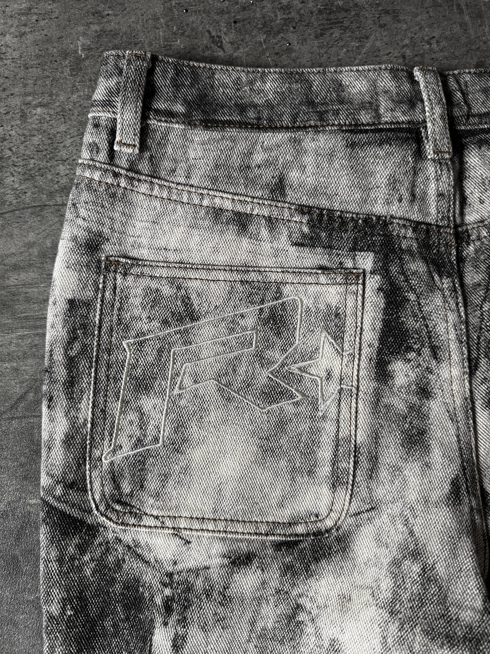 Acid Rinse Flare Denim