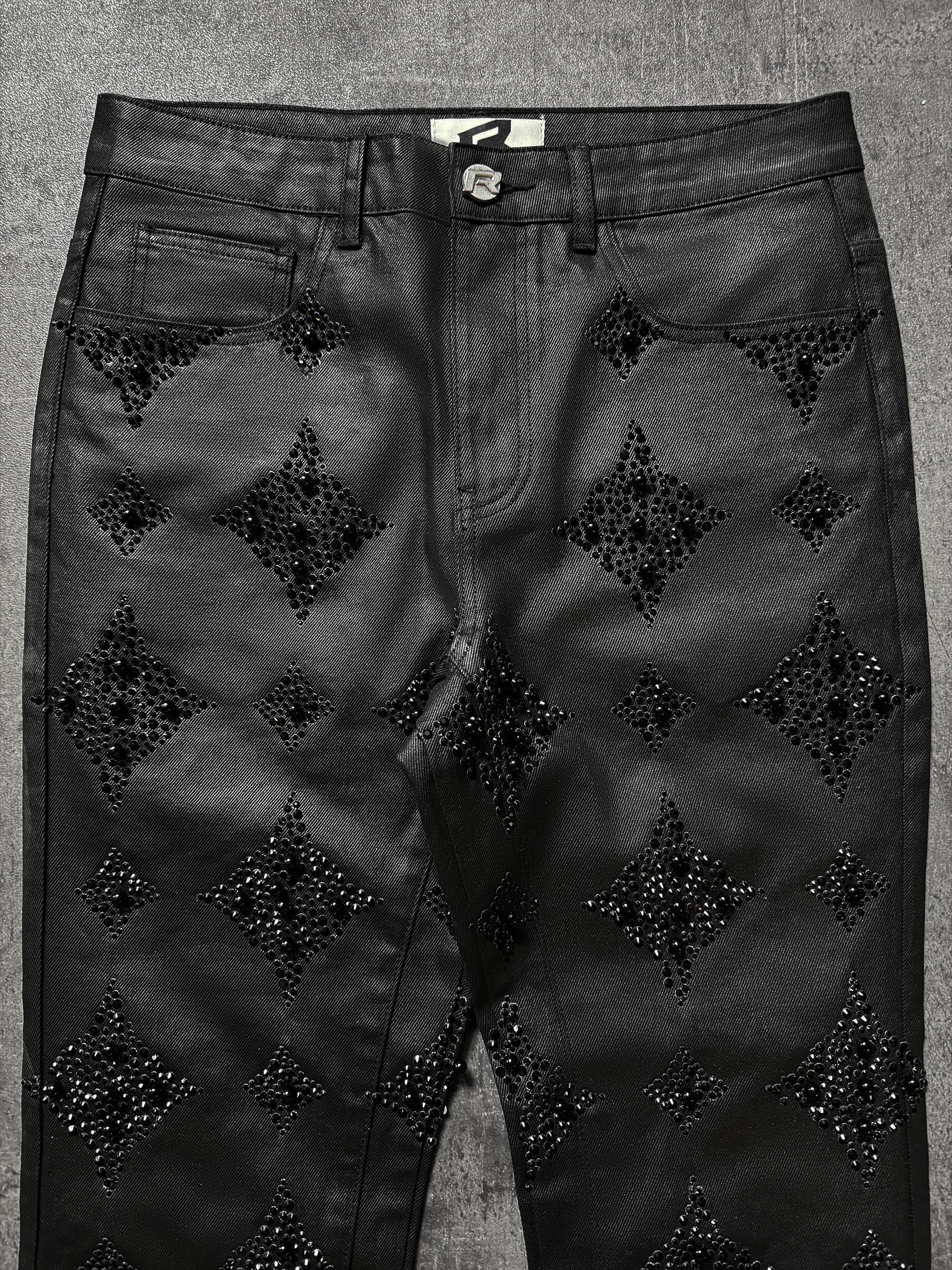 Black Wax Embellish Denim