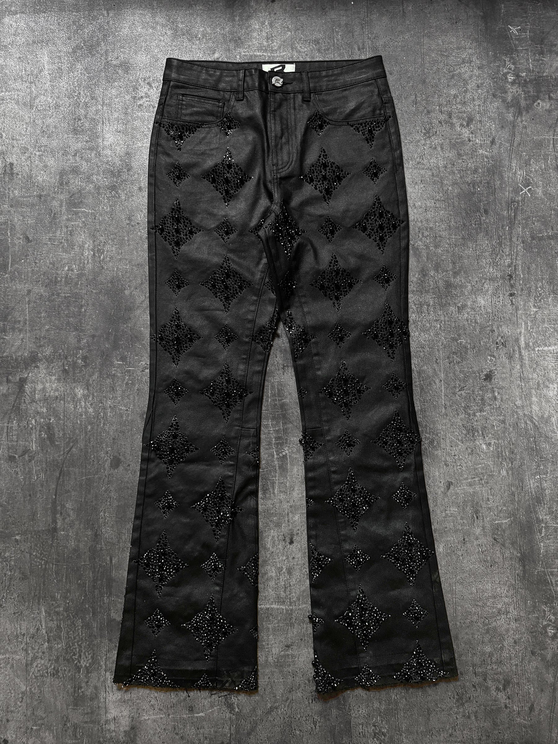 Black Wax Embellish Denim