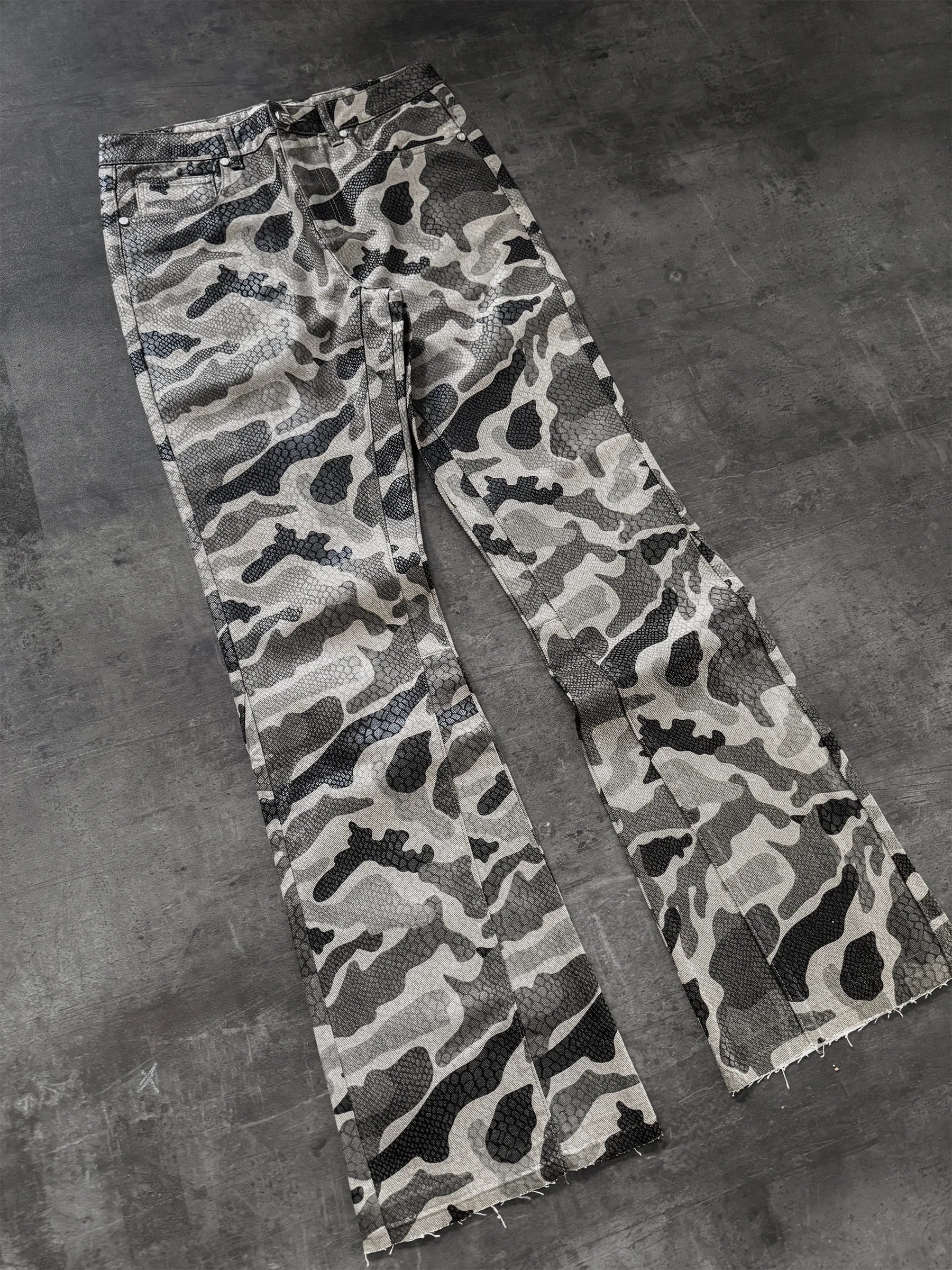 Python Camo Denim - Grey