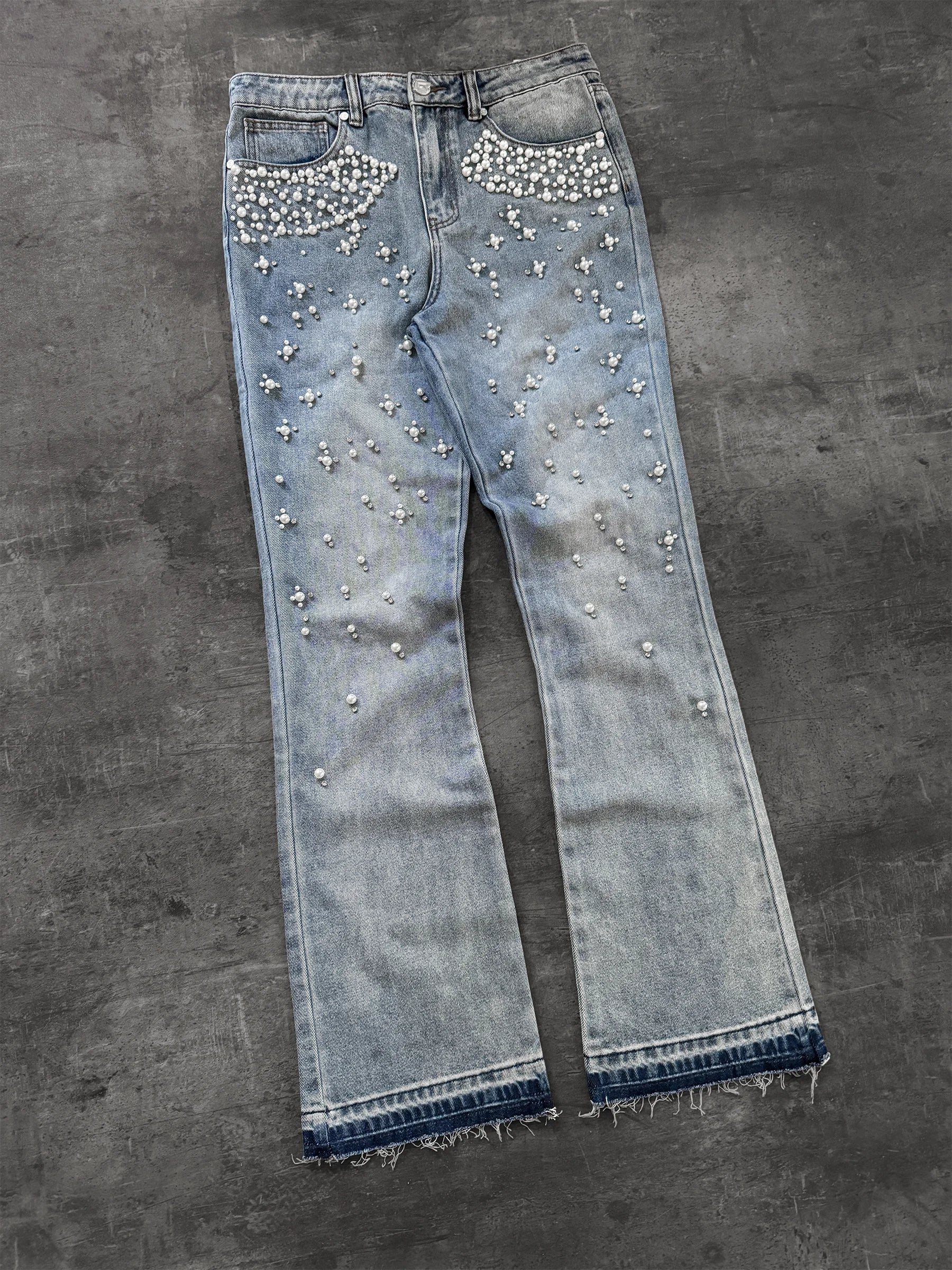 Gradient Pearl Denim - Light Stone