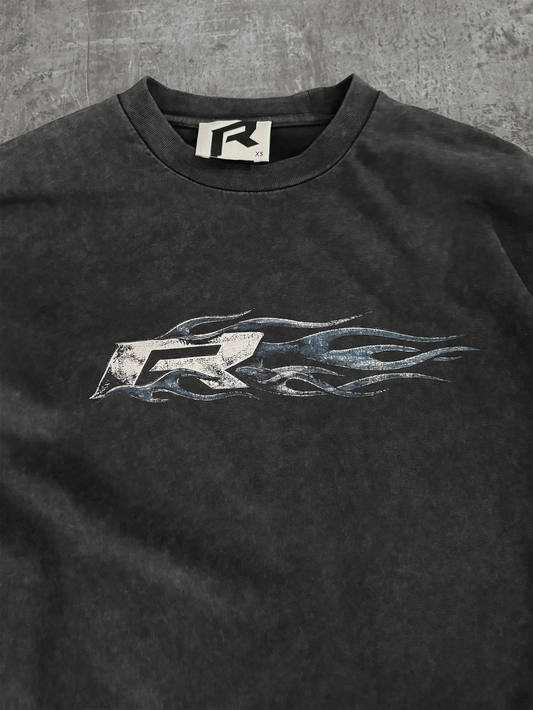 Blue Flames Long Sleeve Tee
