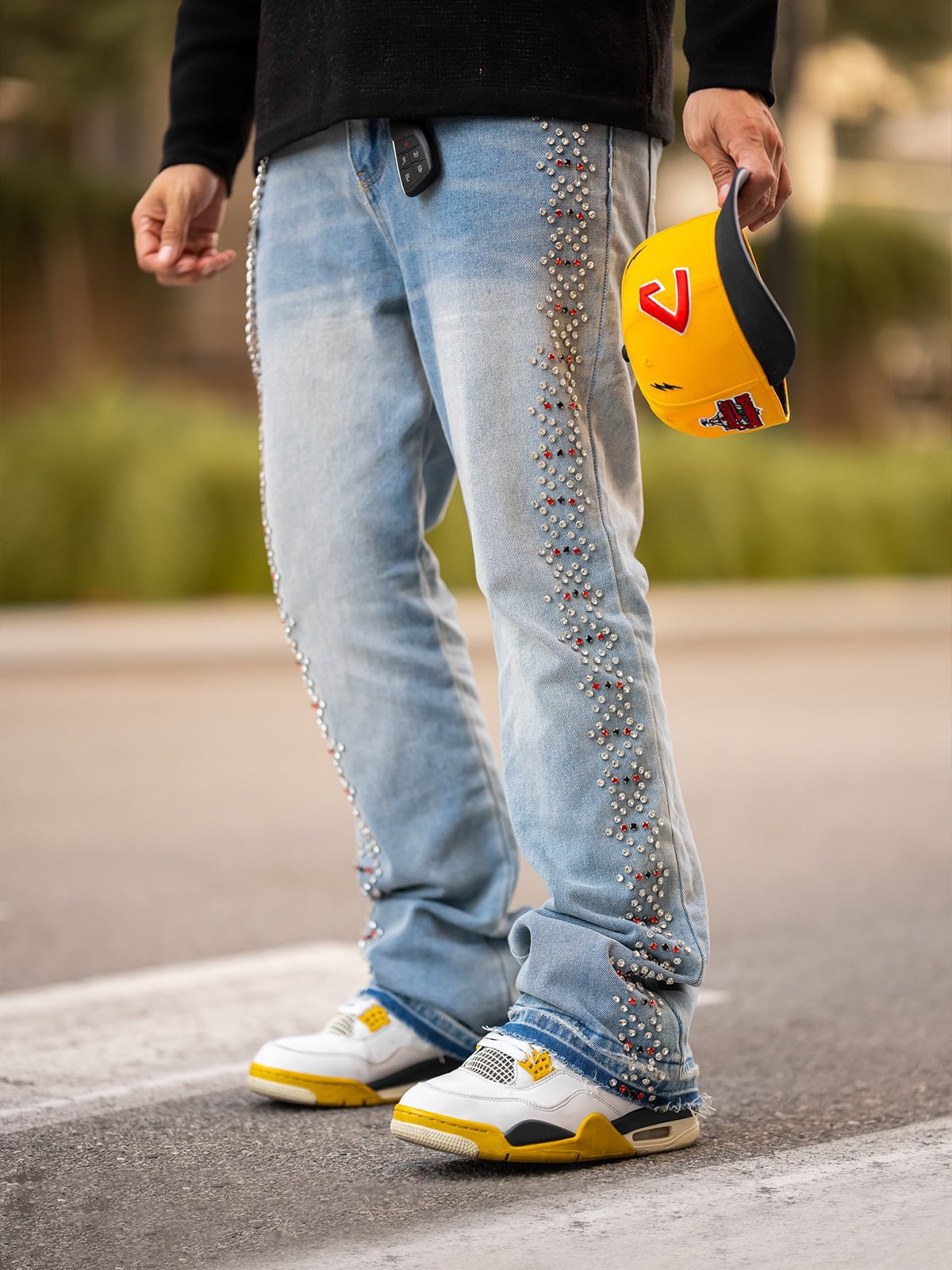 Prism Chain Denim - Cream Wash