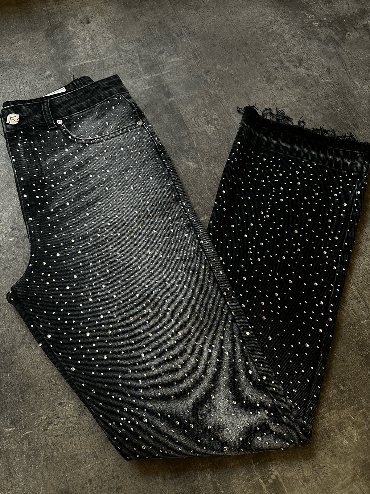 Crystal Flare Denim - Black