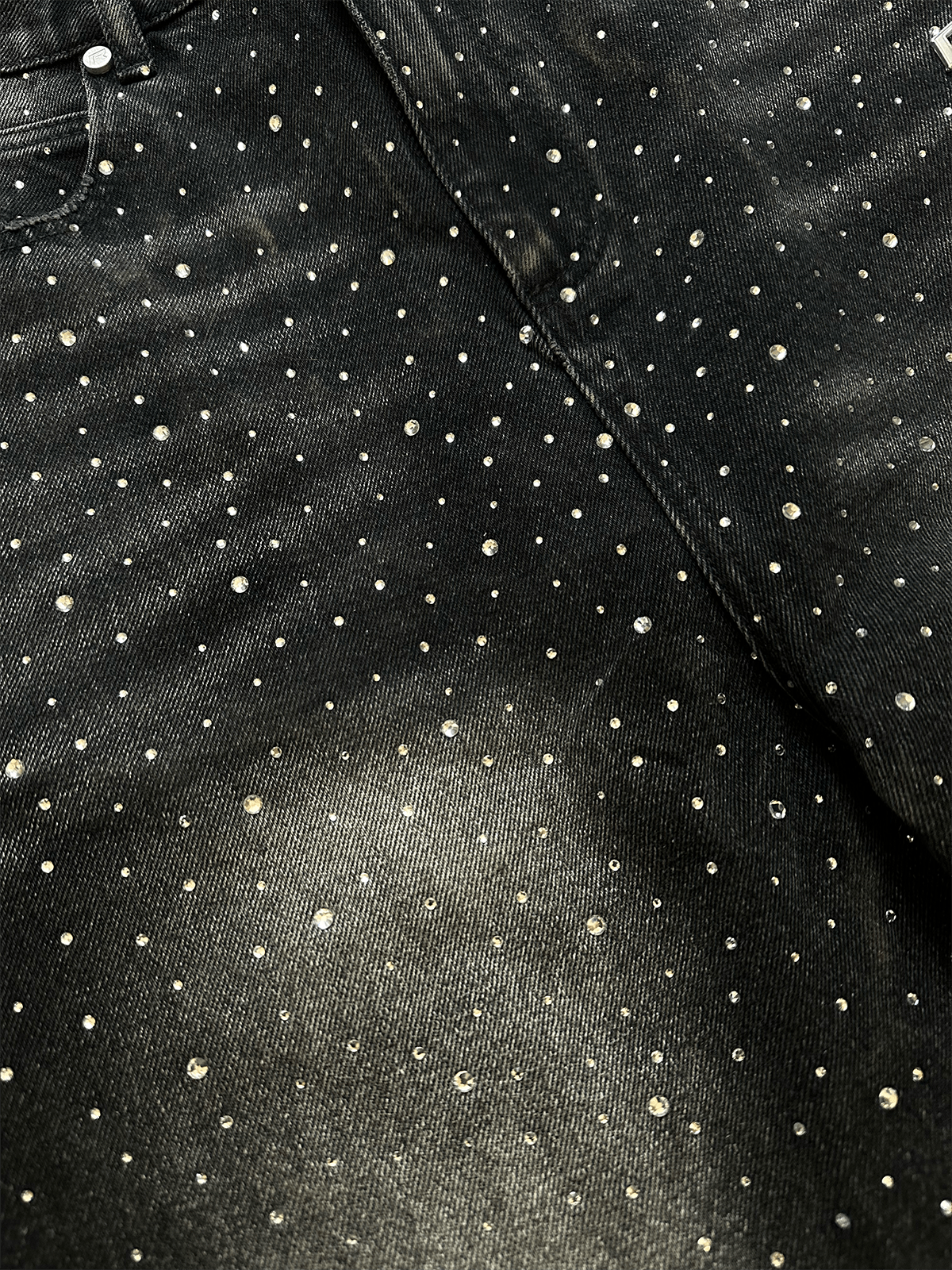 Crystal Flare Denim - Black