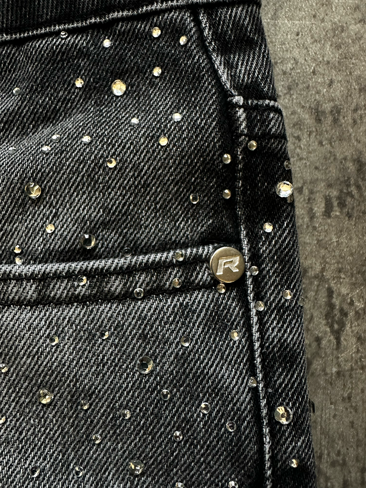 Crystal Flare Denim - Black