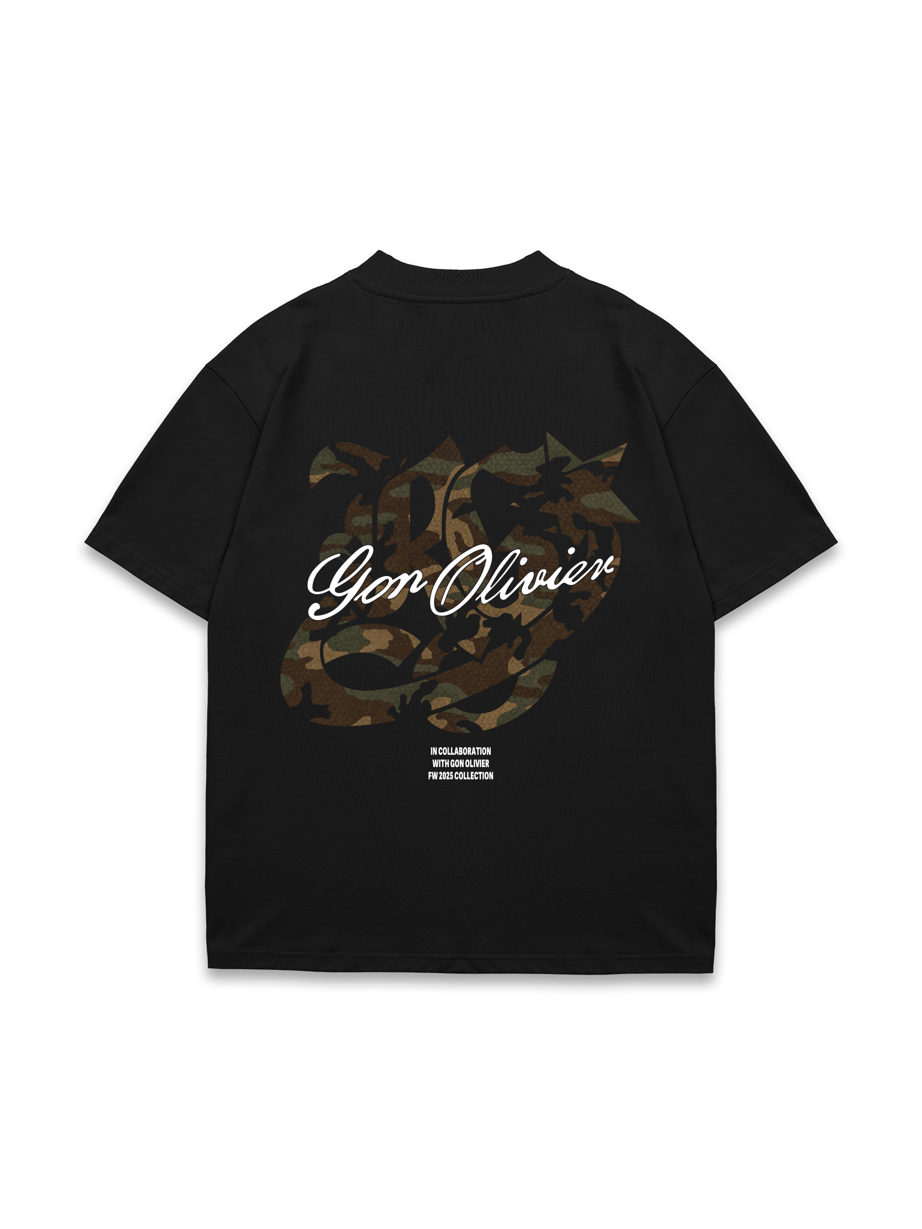 Gon x Reputation Combat Camo Tee - Black