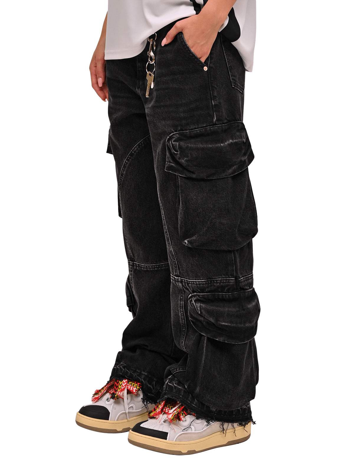 Baggy Cargo Denim - Black
