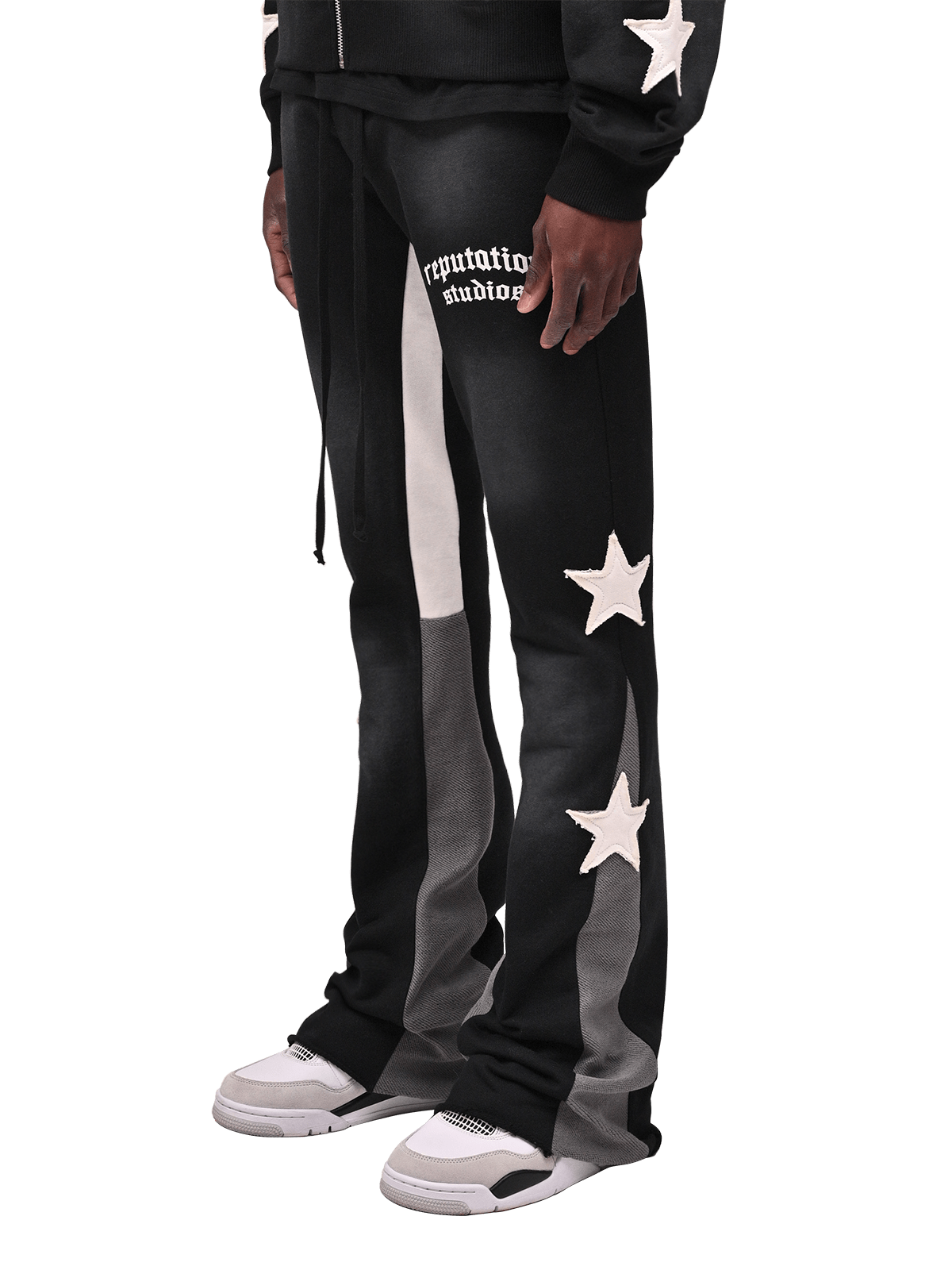 Sun Fade Flare Sweatpants - Black