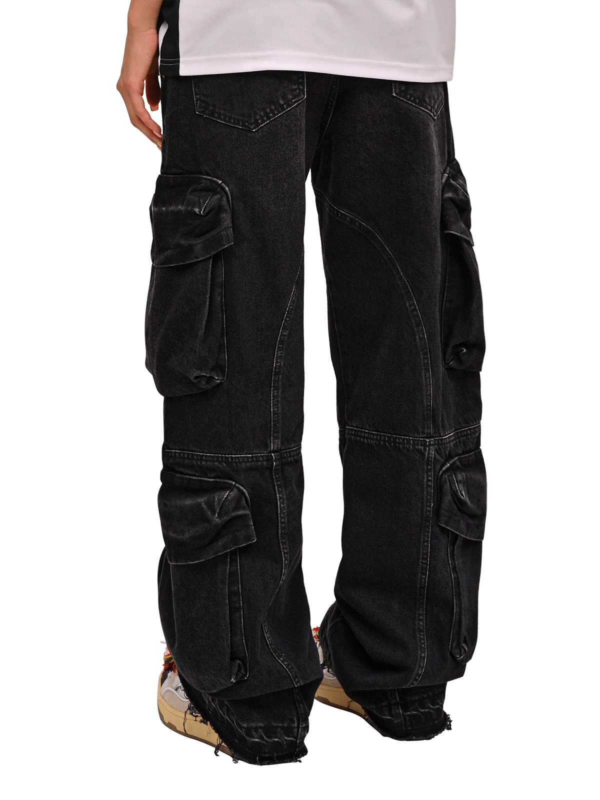 Baggy Cargo Denim - Black