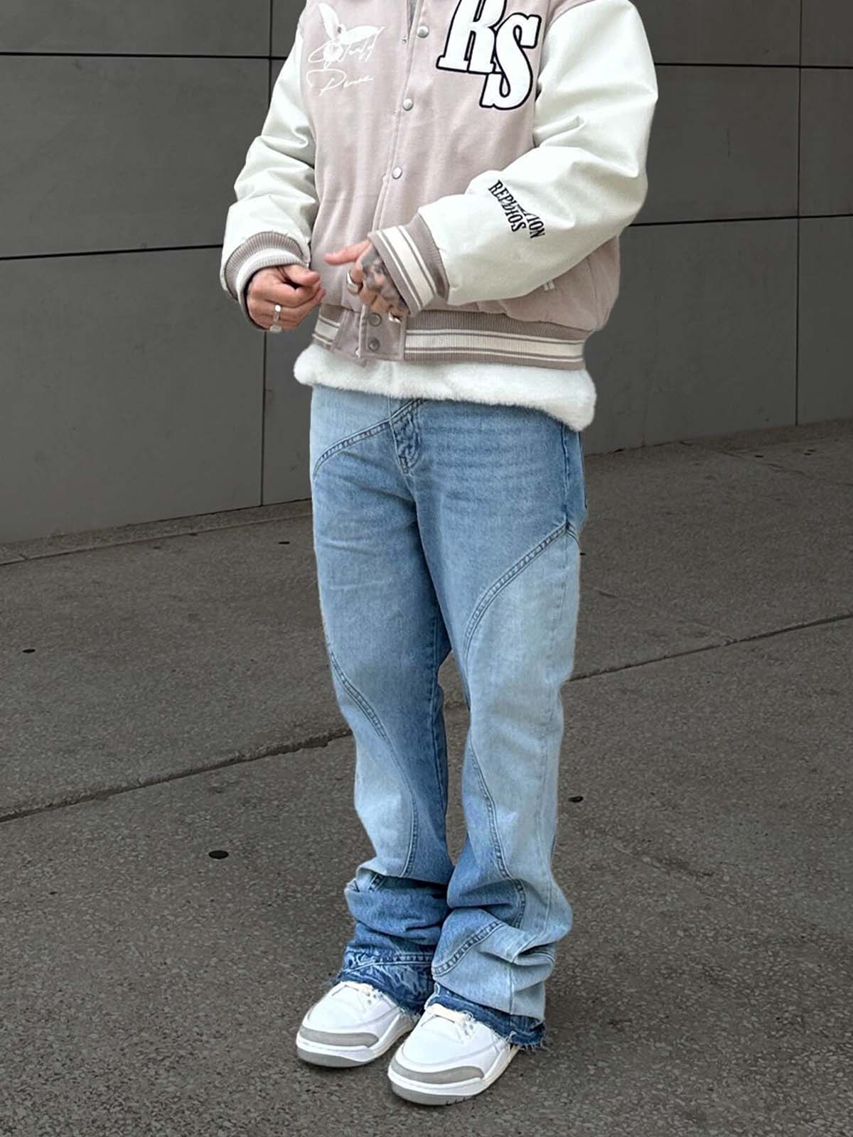 Wave Flare Denim - Light Stone