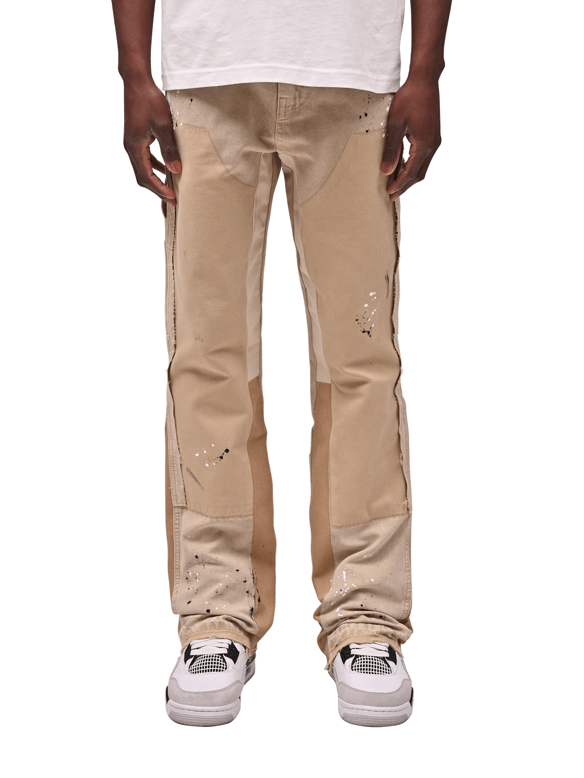 Flare Canvas Pants - Taupe