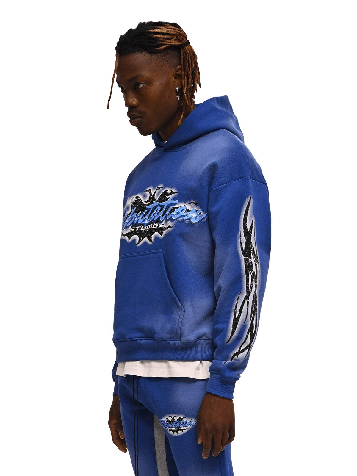 Tribal Hoodie - Royal Blue