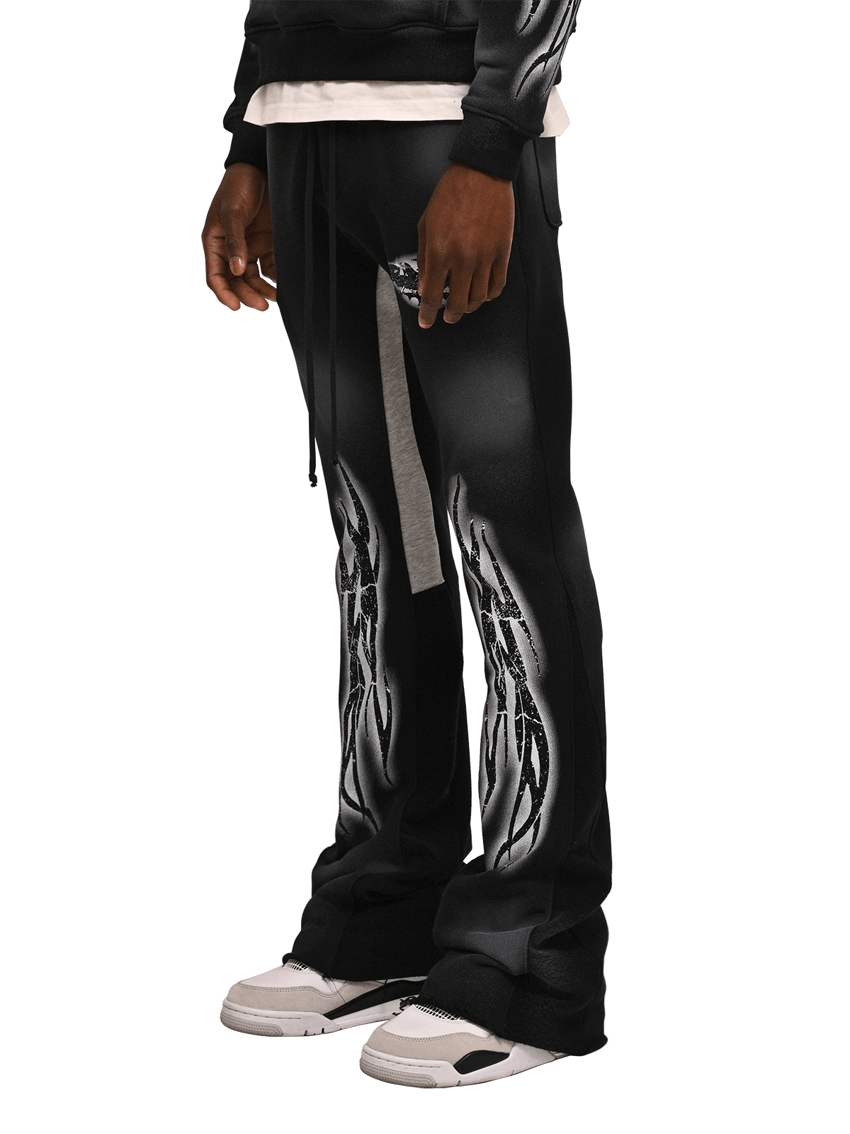 Tribal Flare Sweatpants - Black