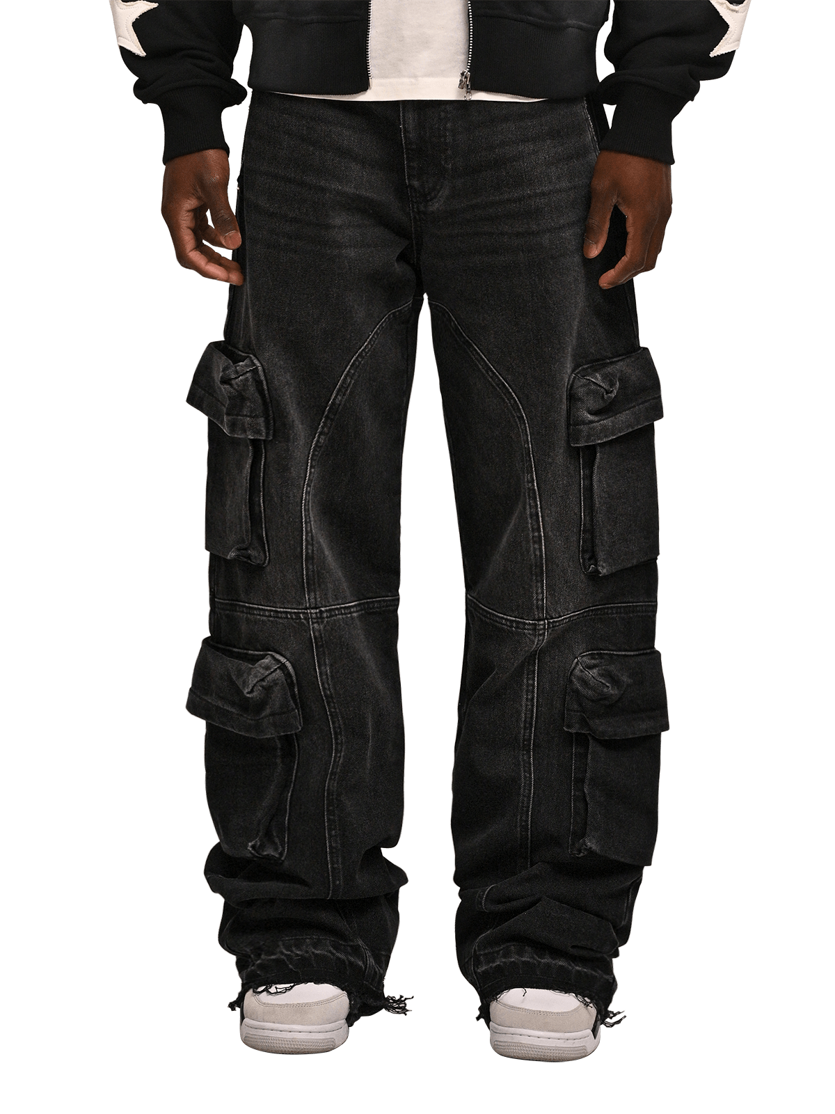 Baggy Cargo Denim - Black