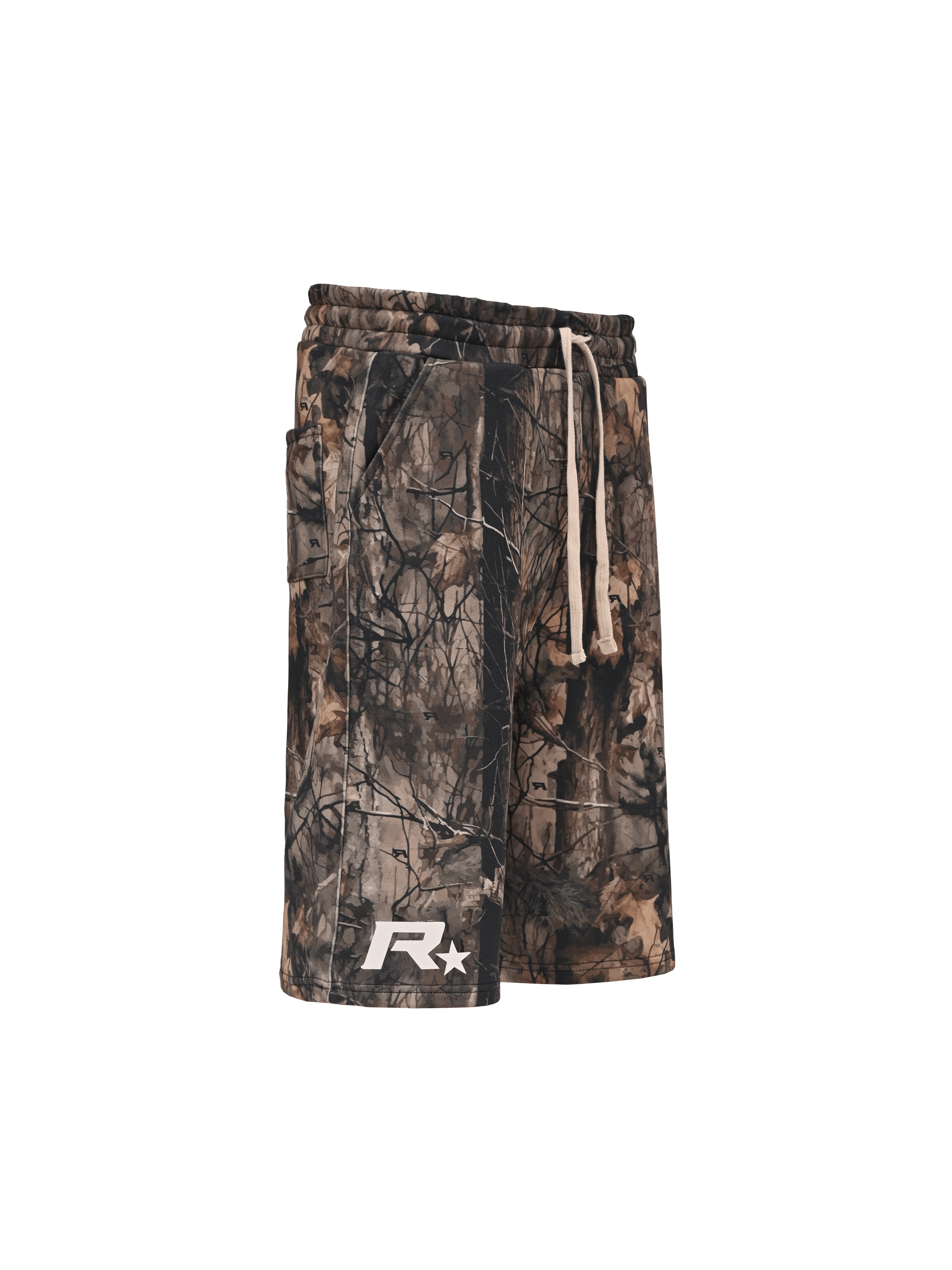 Baggy Jersey Shorts - Forest Camo