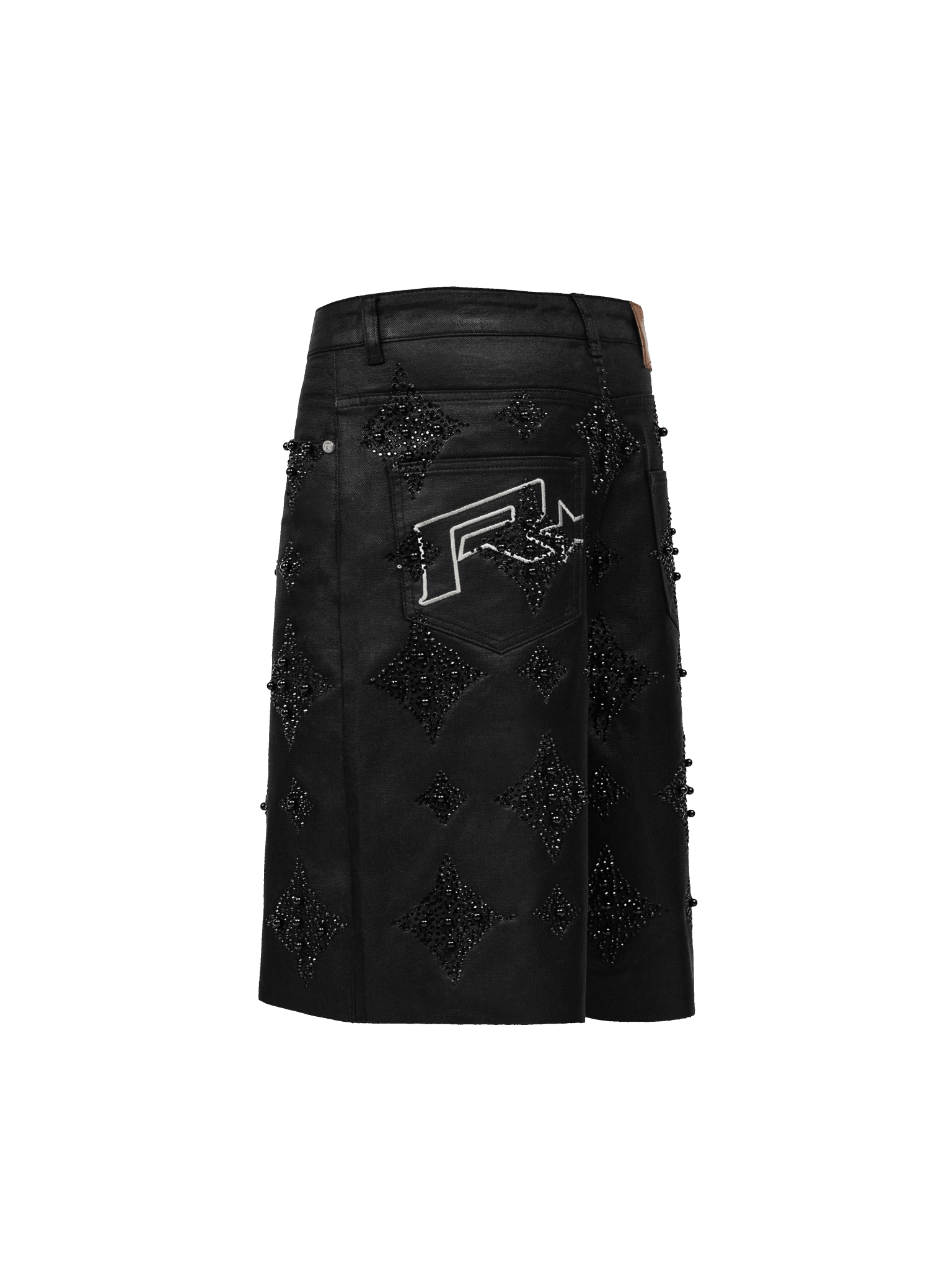 Black Wax Embellish Jorts - Reputation Studios