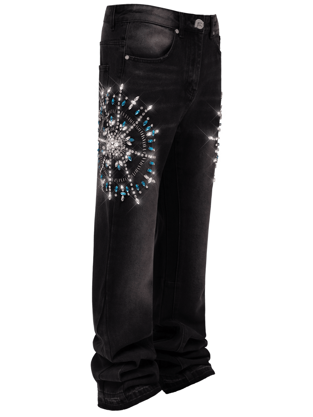 Circle Diamond Denim - Black
