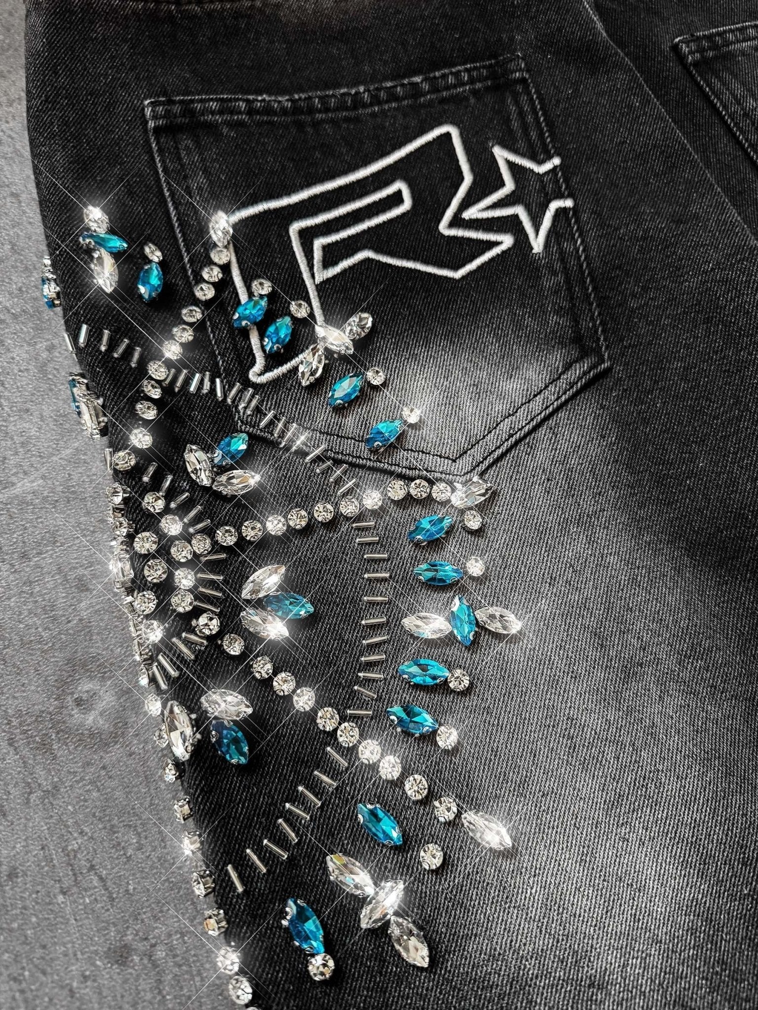 Circle Diamond Denim - Black - Reputation Studios