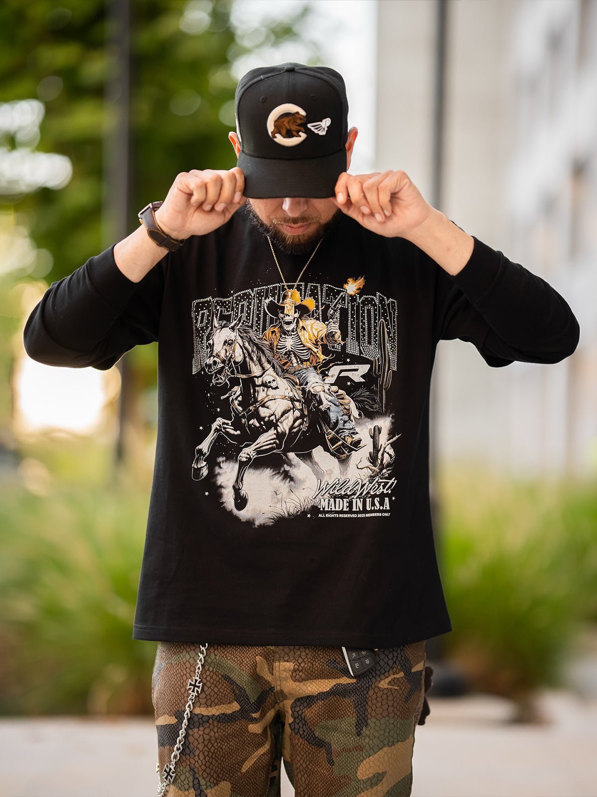 Dead West Rhinestone Tee - Reputation Studios