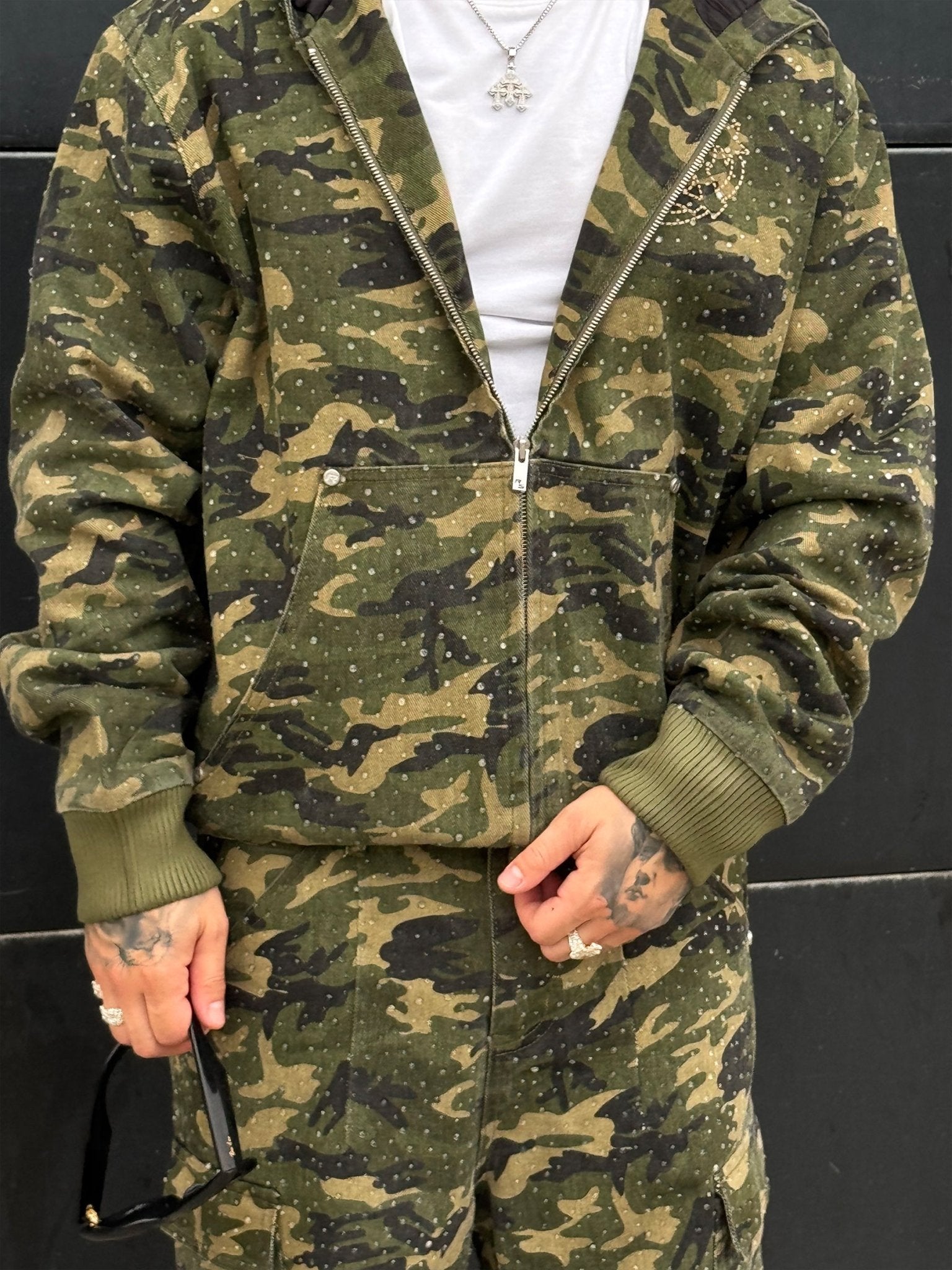 Diamond Camo Jacket - Khaki - Reputation Studios