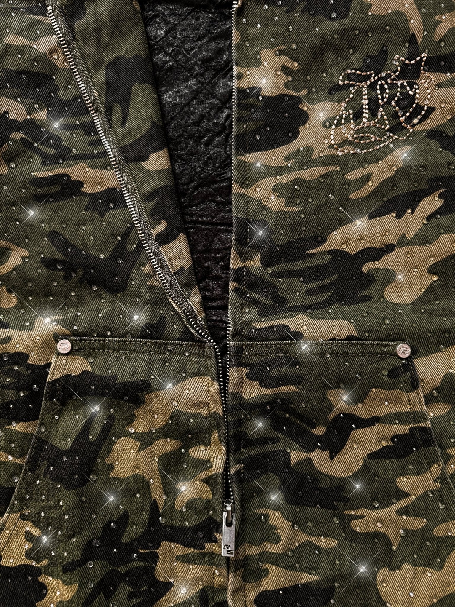 Diamond Camo Jacket - Khaki - Reputation Studios