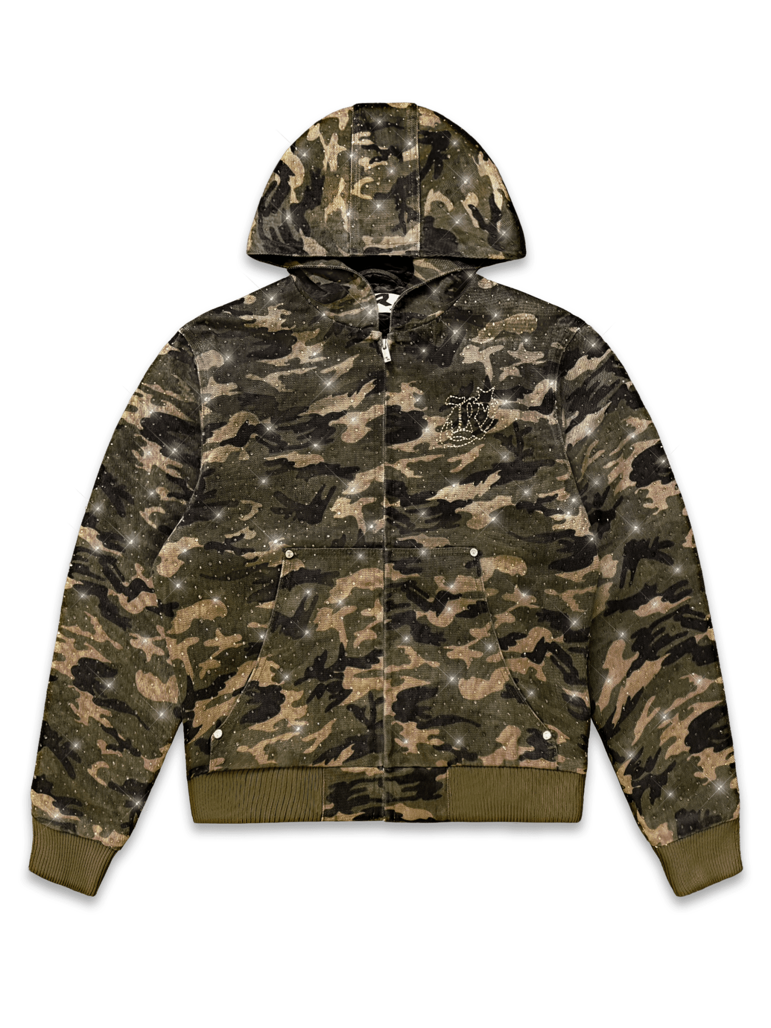 Diamond Camo Jacket - Khaki - Reputation Studios