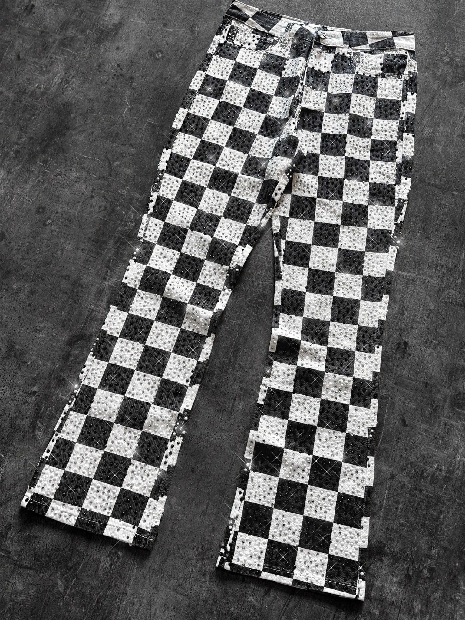 Diamond Checkered Denim - Reputation Studios
