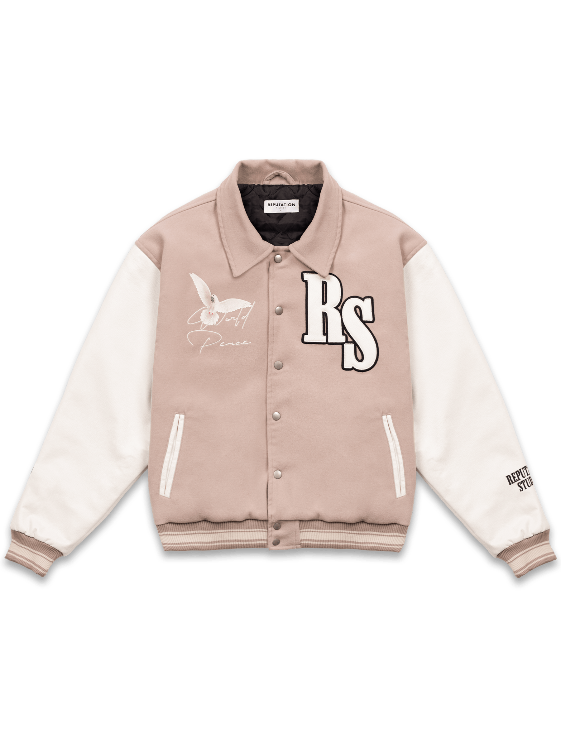 World Peace Varsity Jacket - Taupe