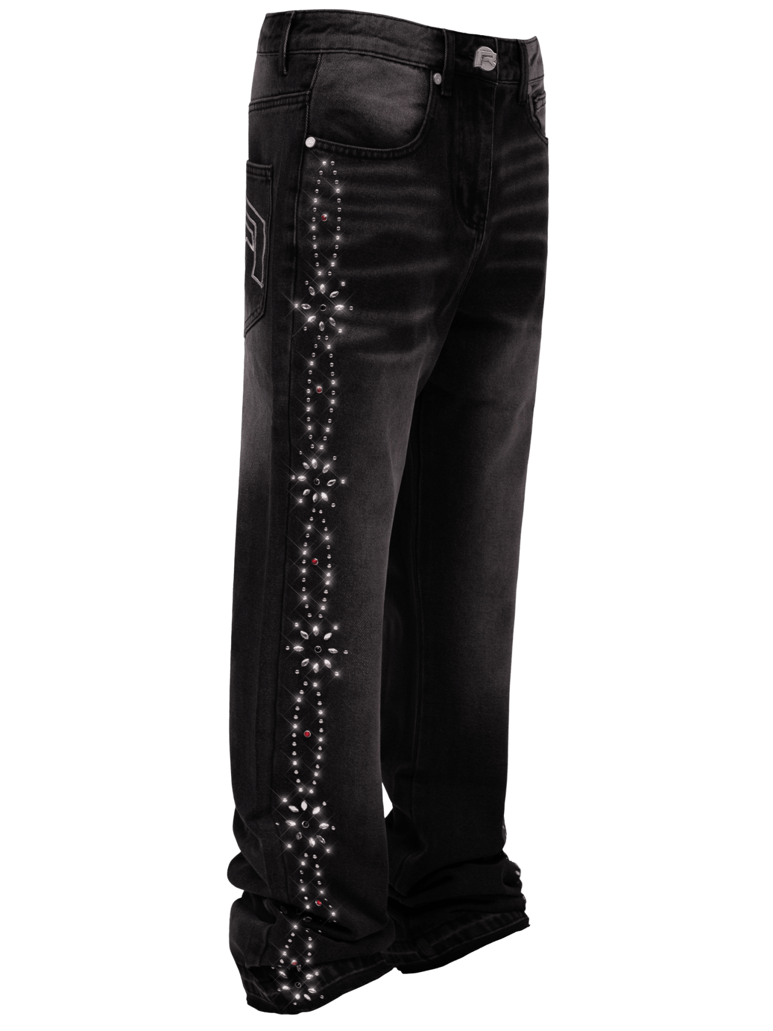 Embellish Pattern Denim - Black - Reputation Studios