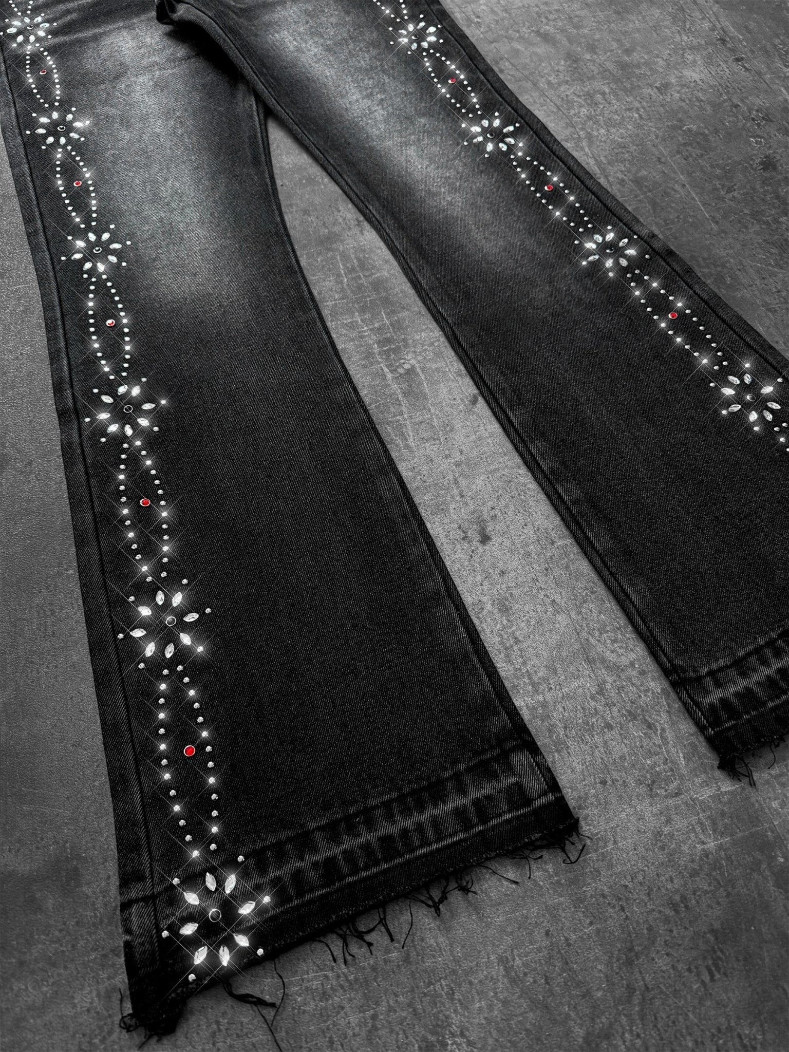 Embellish Pattern Denim - Black - Reputation Studios