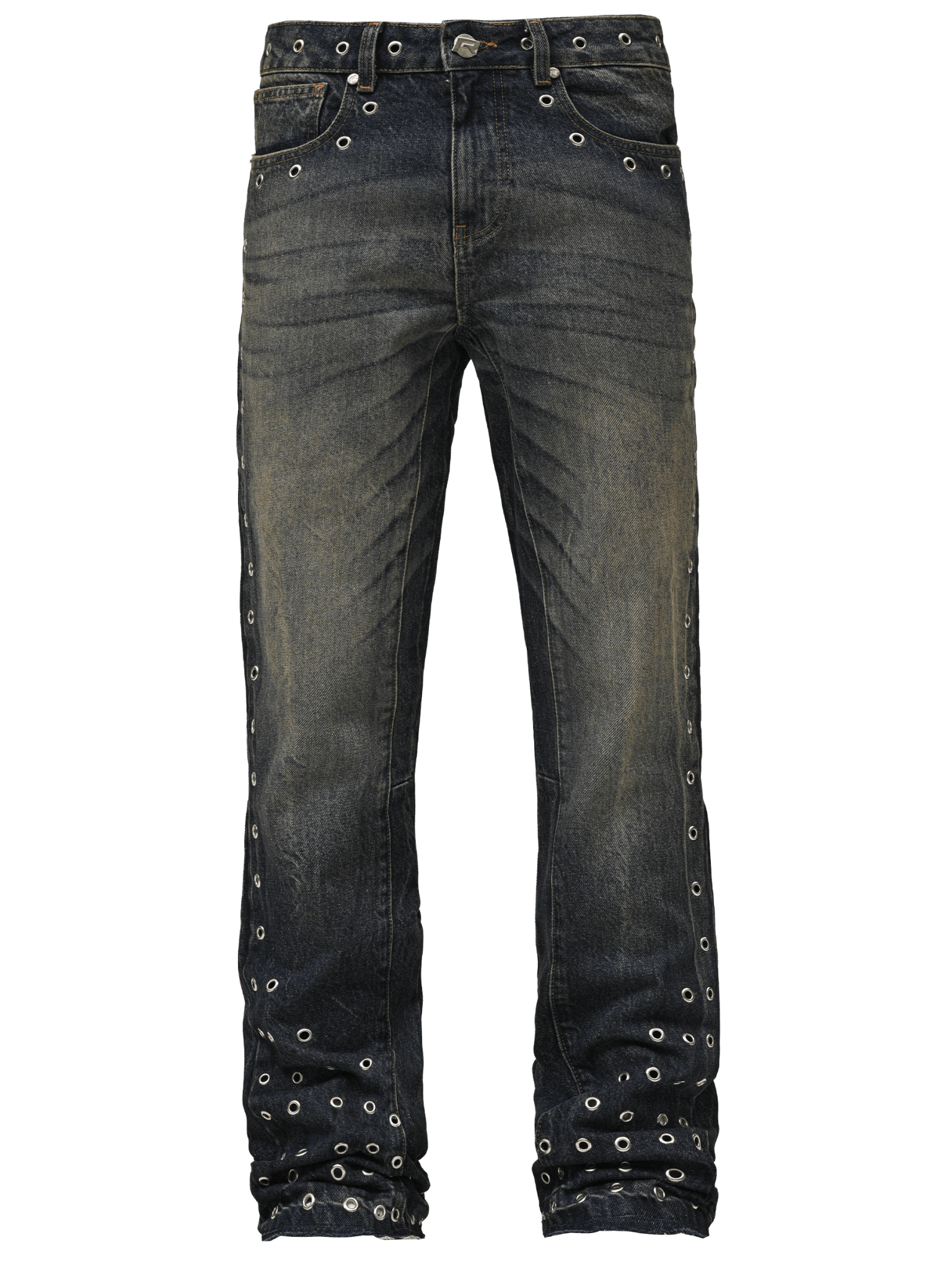 Eyelet Flare Denim
